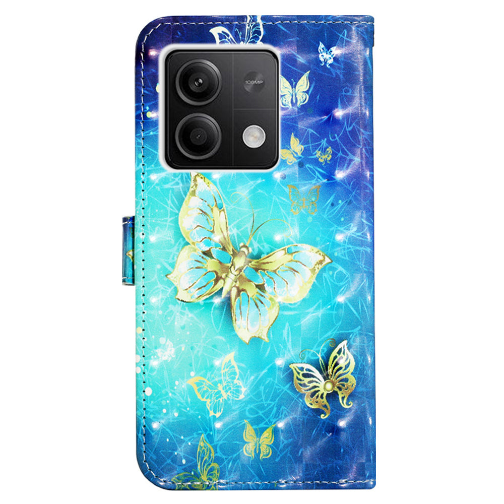YB Pattern Printing Leather Series-2 For Xiaomi Redmi Note 13 5G (Global) Phone Case Leather Wallet Cover