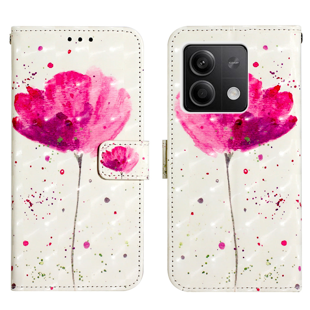 YB Pattern Printing Leather Series-2 For Xiaomi Redmi Note 13 5G (Global) Phone Case Leather Wallet Cover