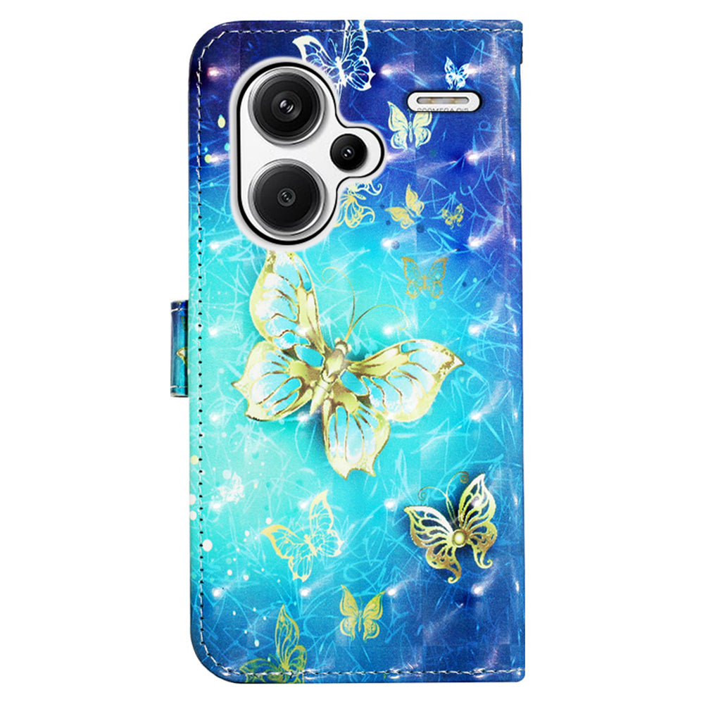 YB Pattern Printing Leather Series-2 For Xiaomi Redmi Note 13 Pro+ 5G Wallet Phone Case Leather Flip Cover