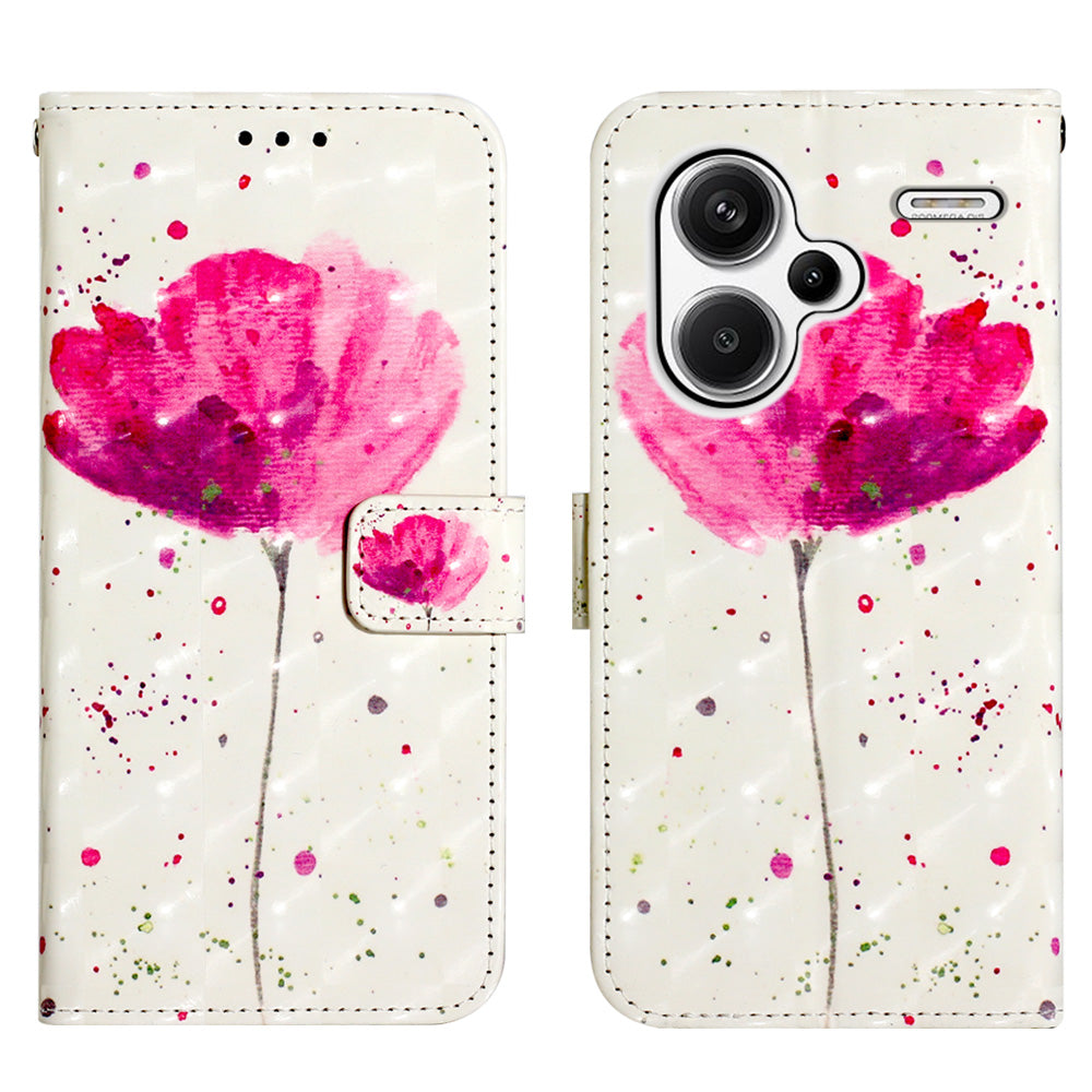 YB Pattern Printing Leather Series-2 For Xiaomi Redmi Note 13 Pro+ 5G Wallet Phone Case Leather Flip Cover