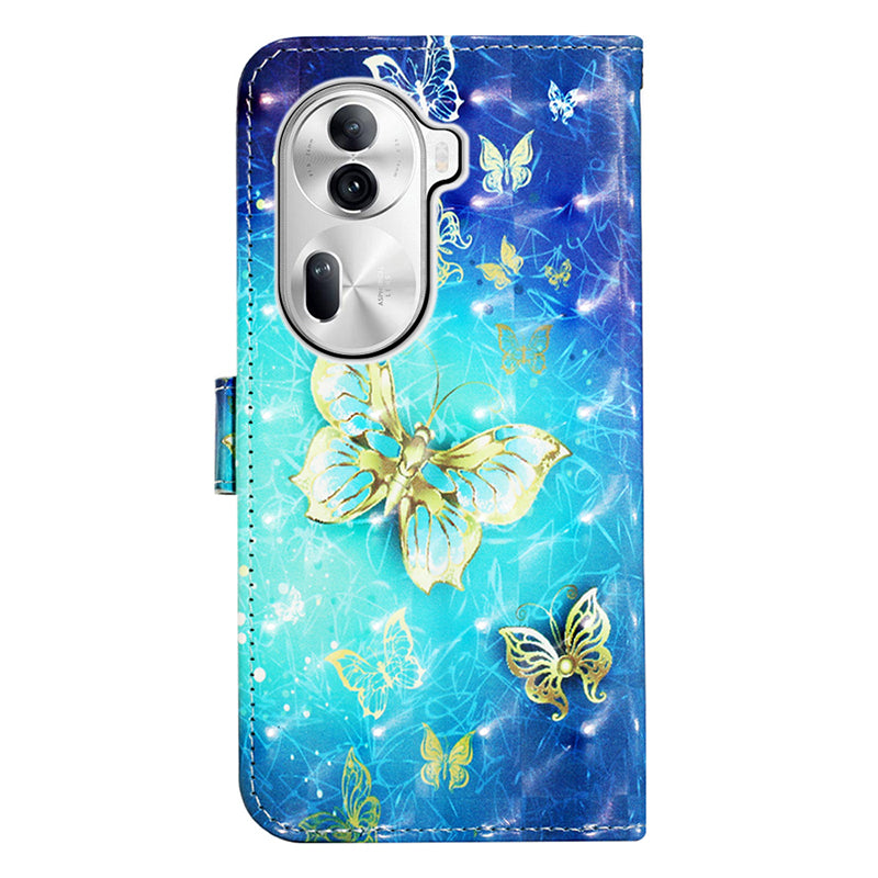 YB Pattern Printing Leather Series-2 For Oppo Reno11 Pro 5G (Global) Protective Case Leather Phone Shell