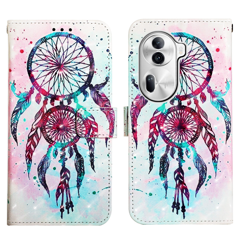 YB Pattern Printing Leather Series-2 For Oppo Reno11 Pro 5G (Global) Protective Case Leather Phone Shell