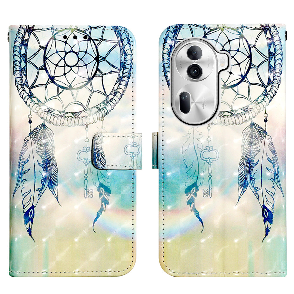 YB Pattern Printing Leather Series-2 For Oppo Reno11 Pro 5G (Global) Protective Case Leather Phone Shell