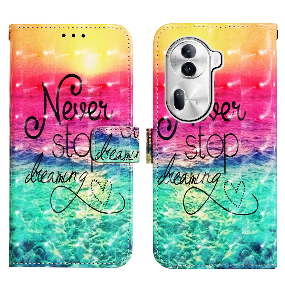 YB Pattern Printing Leather Series-2 For Oppo Reno11 Pro 5G (Global) Protective Case Leather Phone Shell