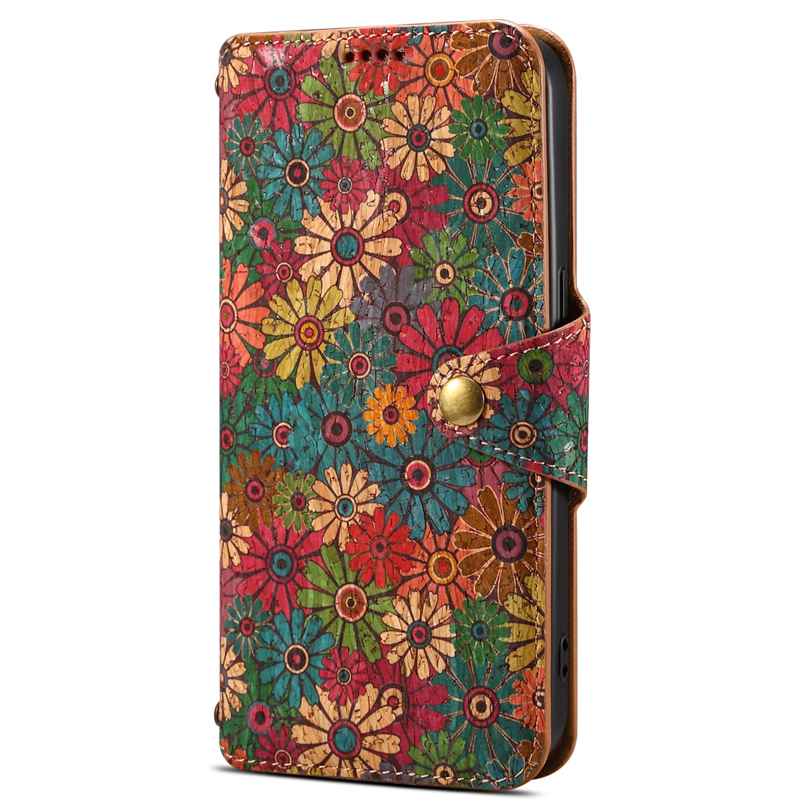 For Huawei Mate 50 4G Leather Case Drop-Proof Floral Printing Wallet Phone Cover with Stand