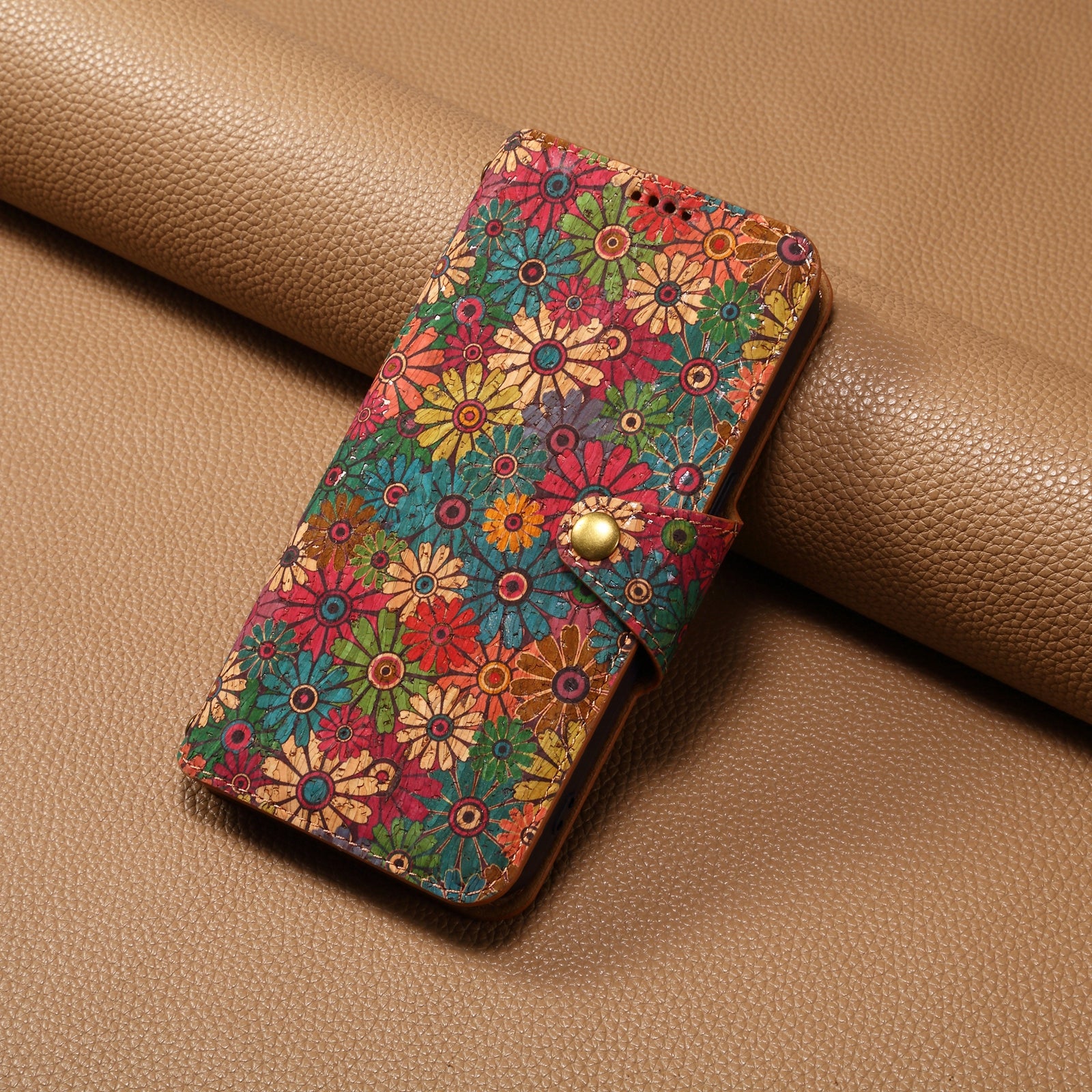 For Huawei Mate 50 4G Leather Case Drop-Proof Floral Printing Wallet Phone Cover with Stand