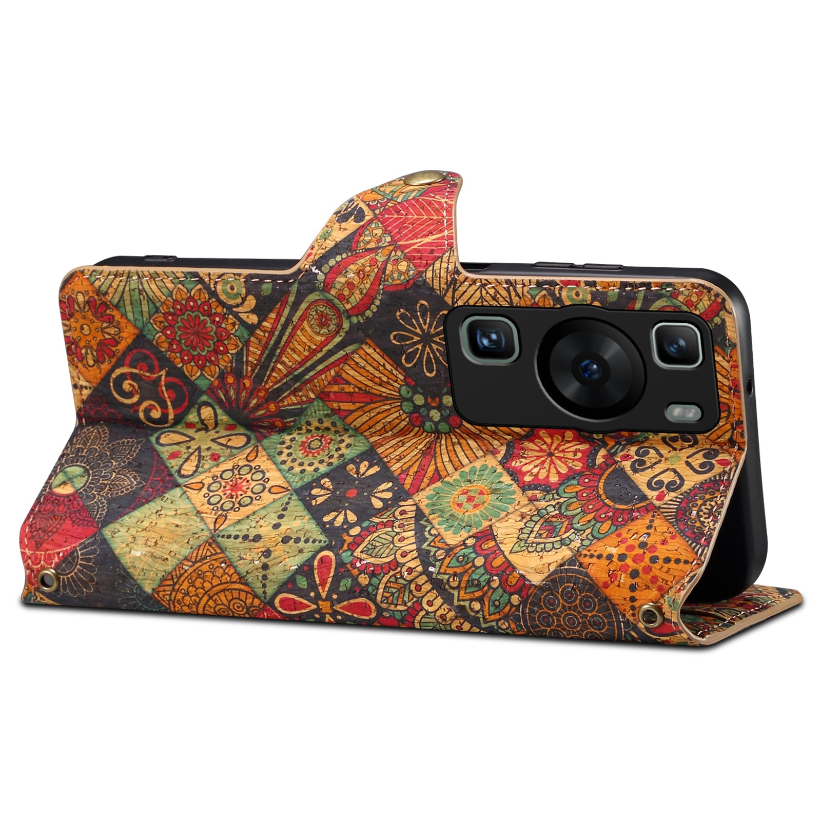 For Huawei P60 / P60 Pro Leather Case Floral Printing Stand Wallet Phone Cover
