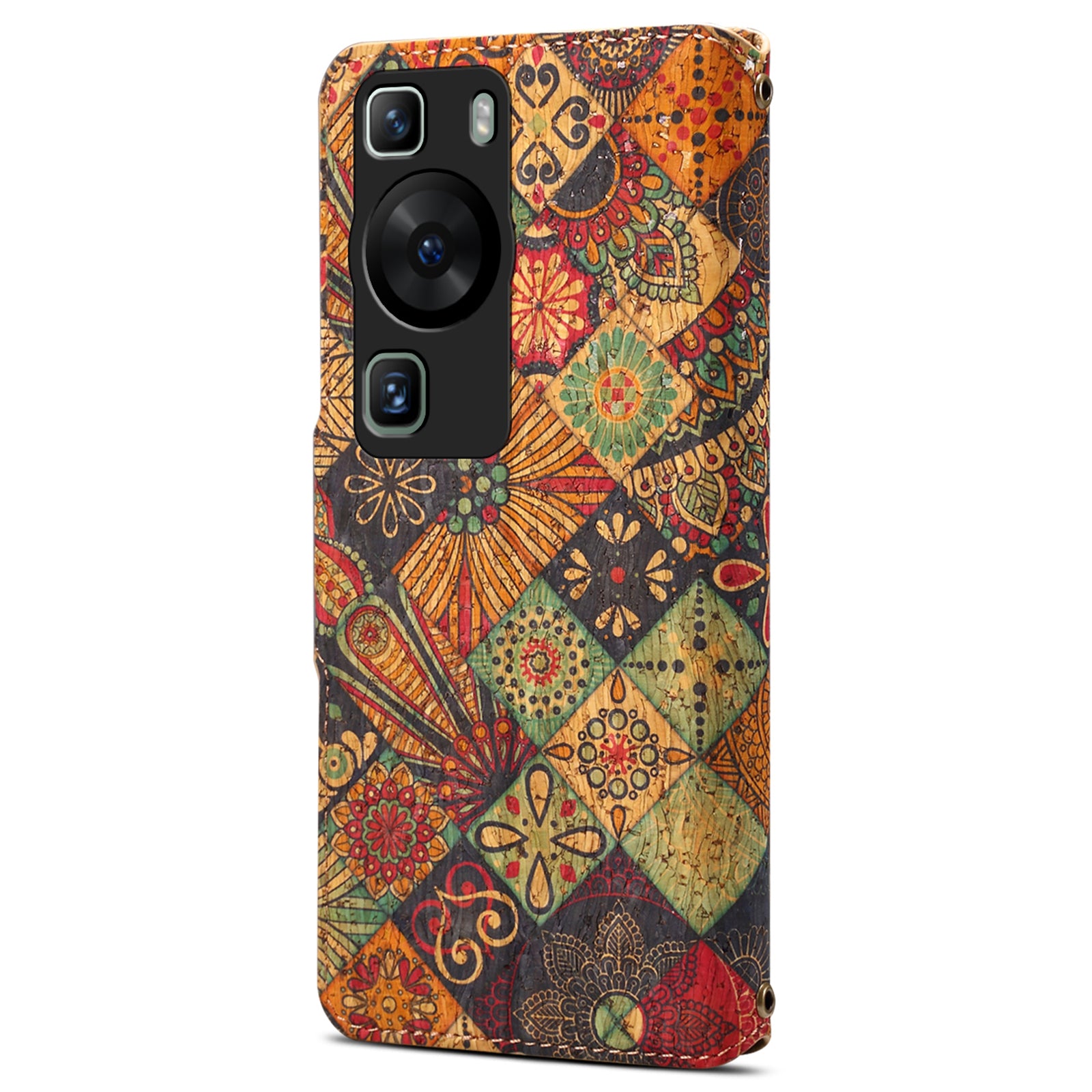 For Huawei P60 / P60 Pro Leather Case Floral Printing Stand Wallet Phone Cover