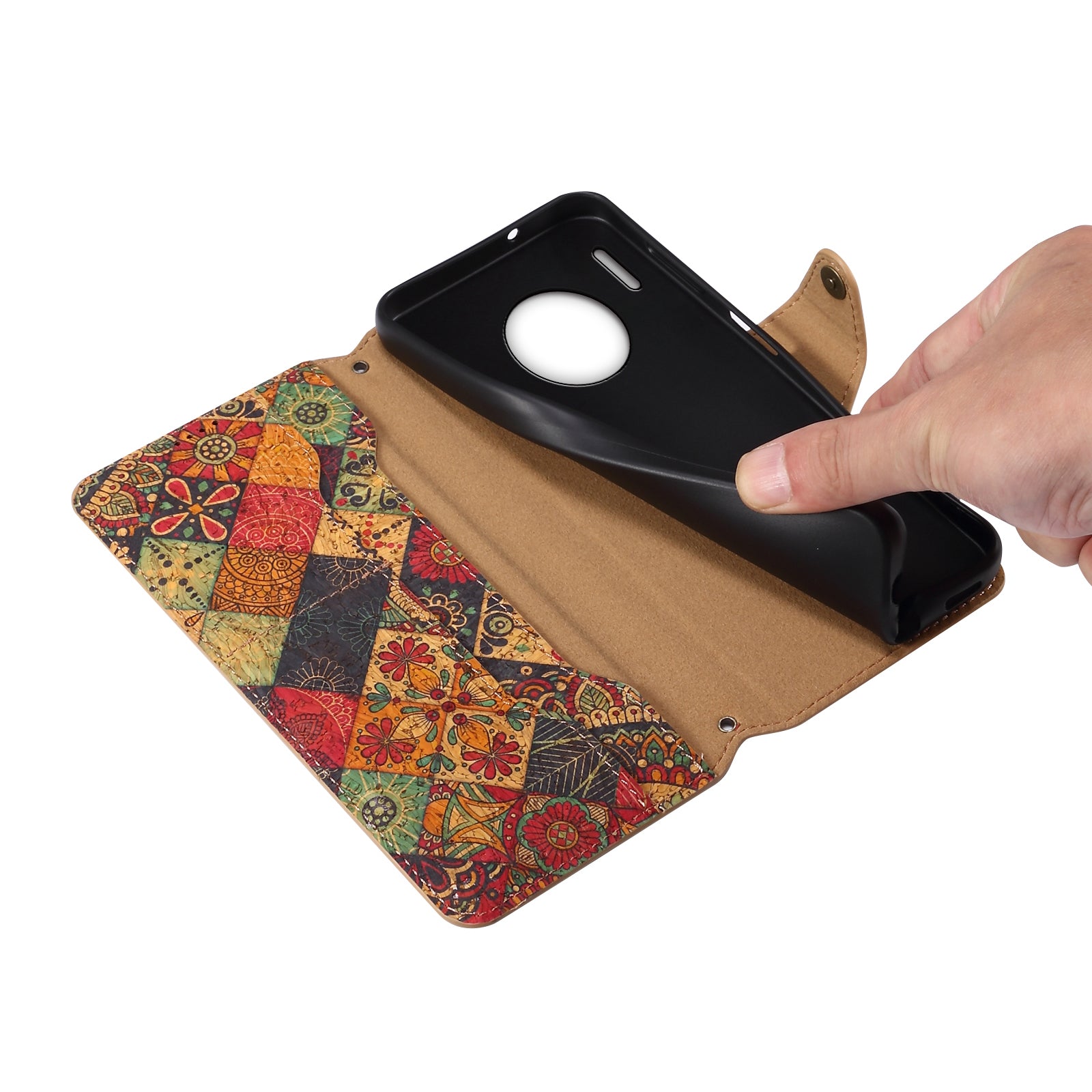 For Huawei Mate 30 4G / 5G Case PU Leather Flower Pattern Wallet Style Flip Phone Cover