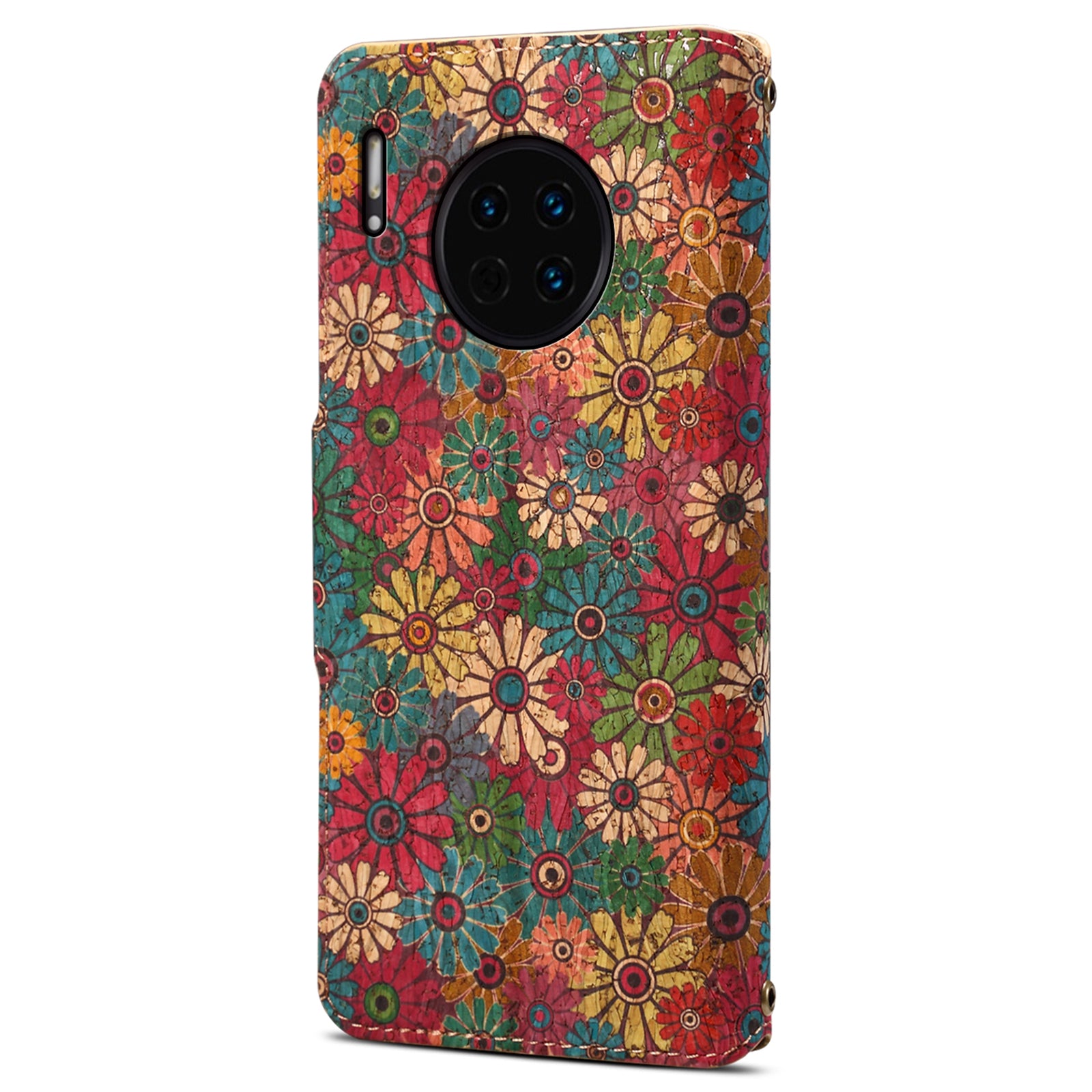 For Huawei Mate 30 4G / 5G Case PU Leather Flower Pattern Wallet Style Flip Phone Cover
