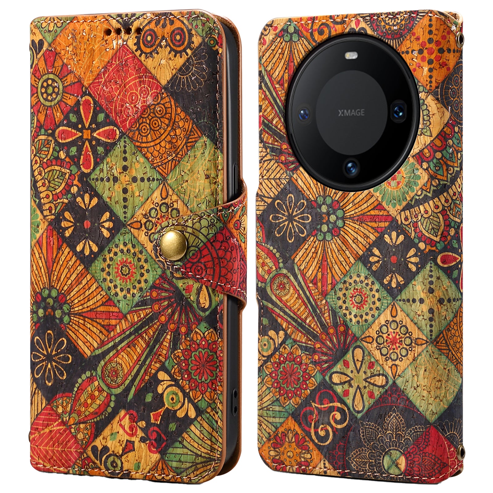 For Huawei Mate 60 Case Floral Printing Leather Phone Case with Wallet