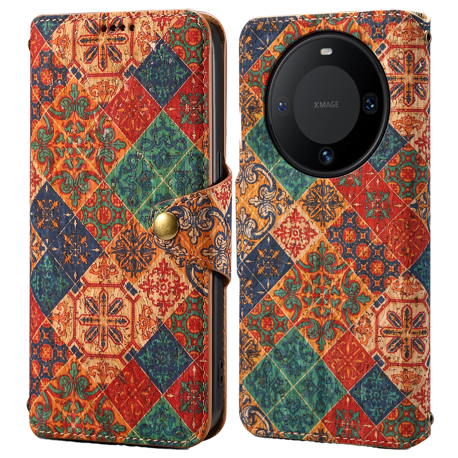 For Huawei Mate 60 Case Floral Printing Leather Phone Case with Wallet