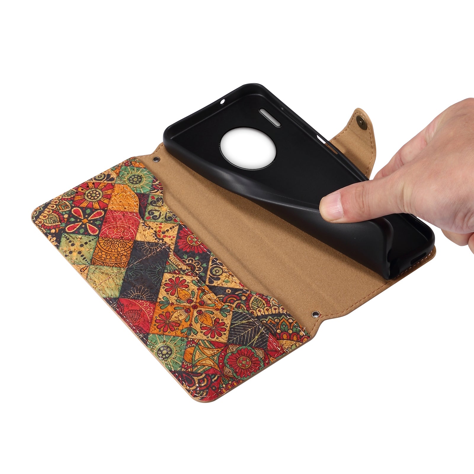 For Huawei Mate 30 Pro 4G / 5G Case Floral Pattern Folding Stand Leather Phone Cover