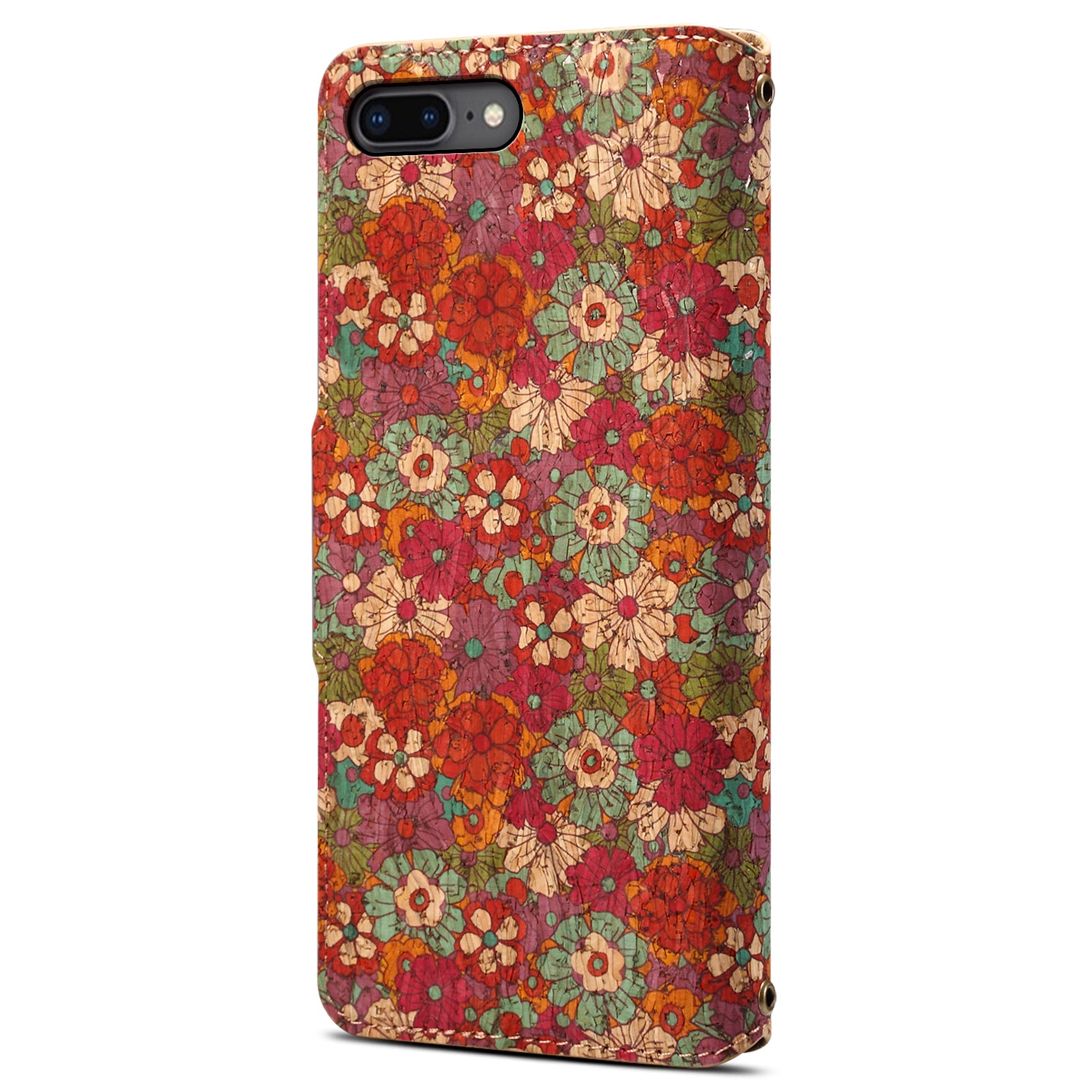 For iPhone 7 Plus / 8 Plus Case Floral Printing Anti-Drop Leather Phone Cover with Wallet