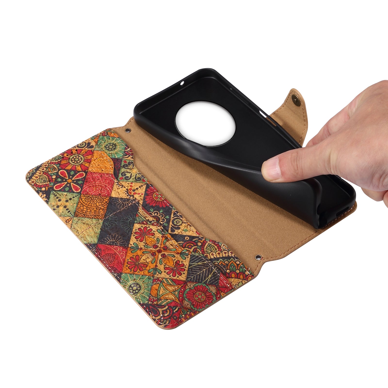 For Huawei Mate 40 Case PU Leather Floral Pattern Wallet Flip Phone Cover