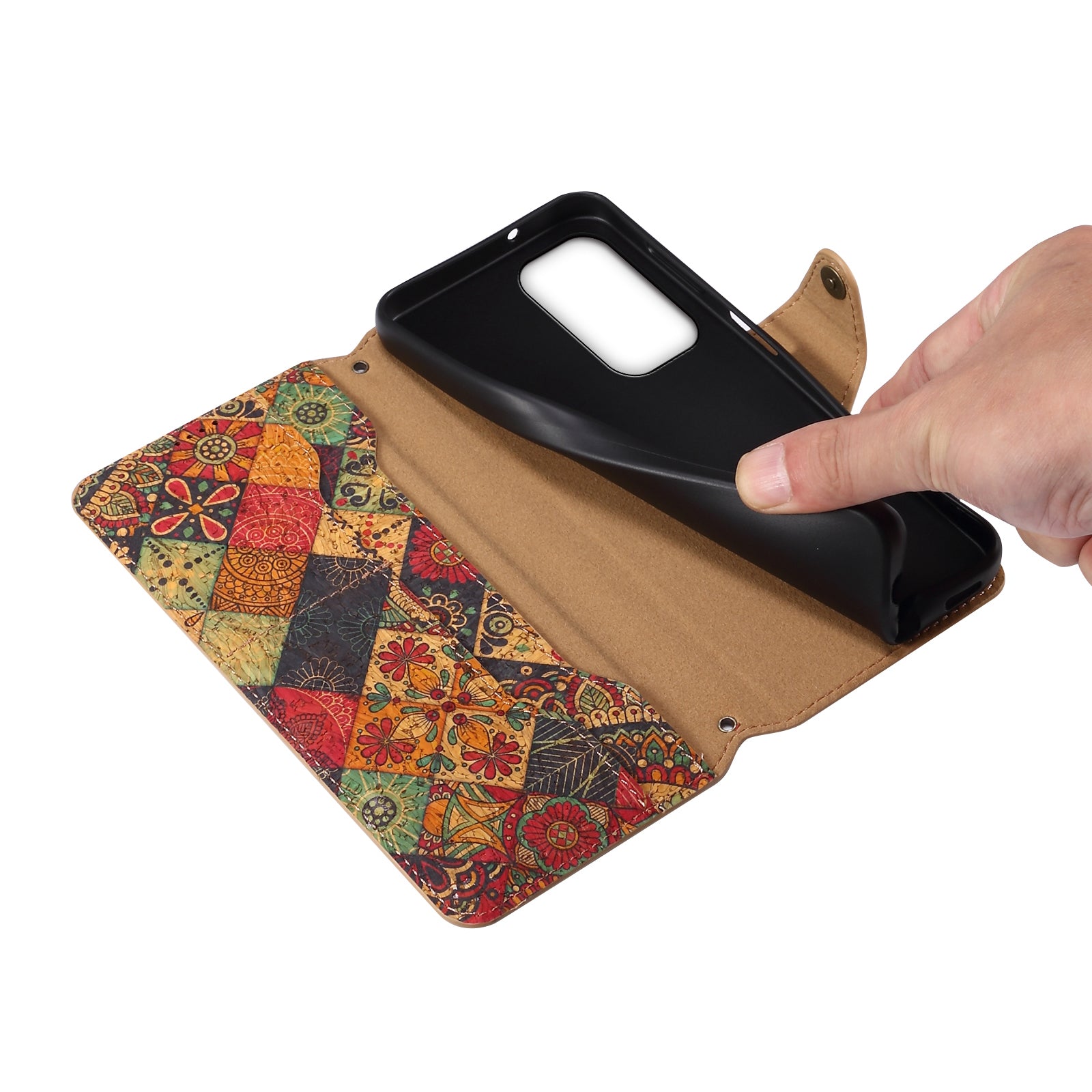 For Samsung Galaxy A33 5G Case PU Leather Floral Pattern Phone Cover with Card Holder Slot