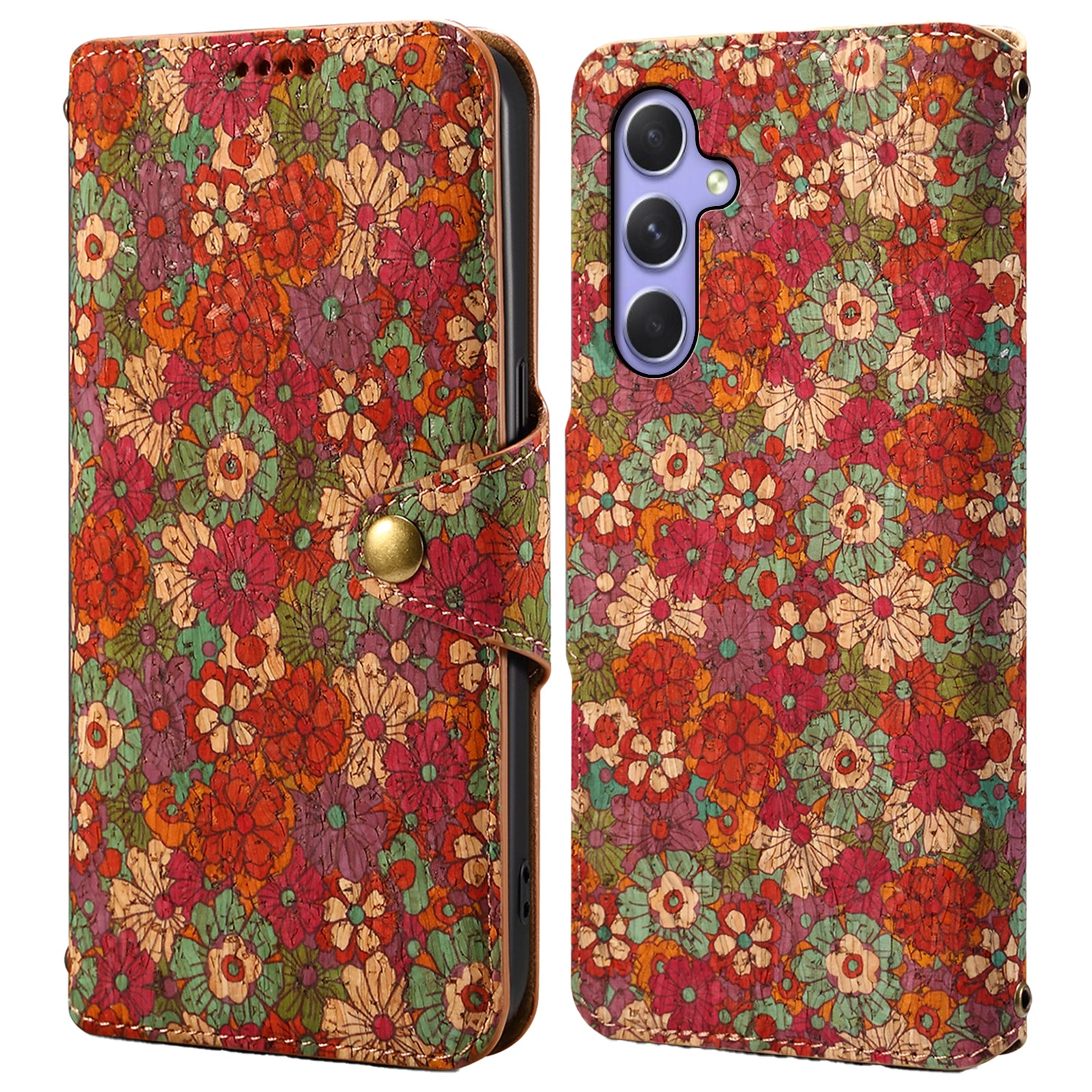 For Samsung Galaxy A54 5G Case Floral Pattern Flip Folio PU Leather Wallet Phone Cover