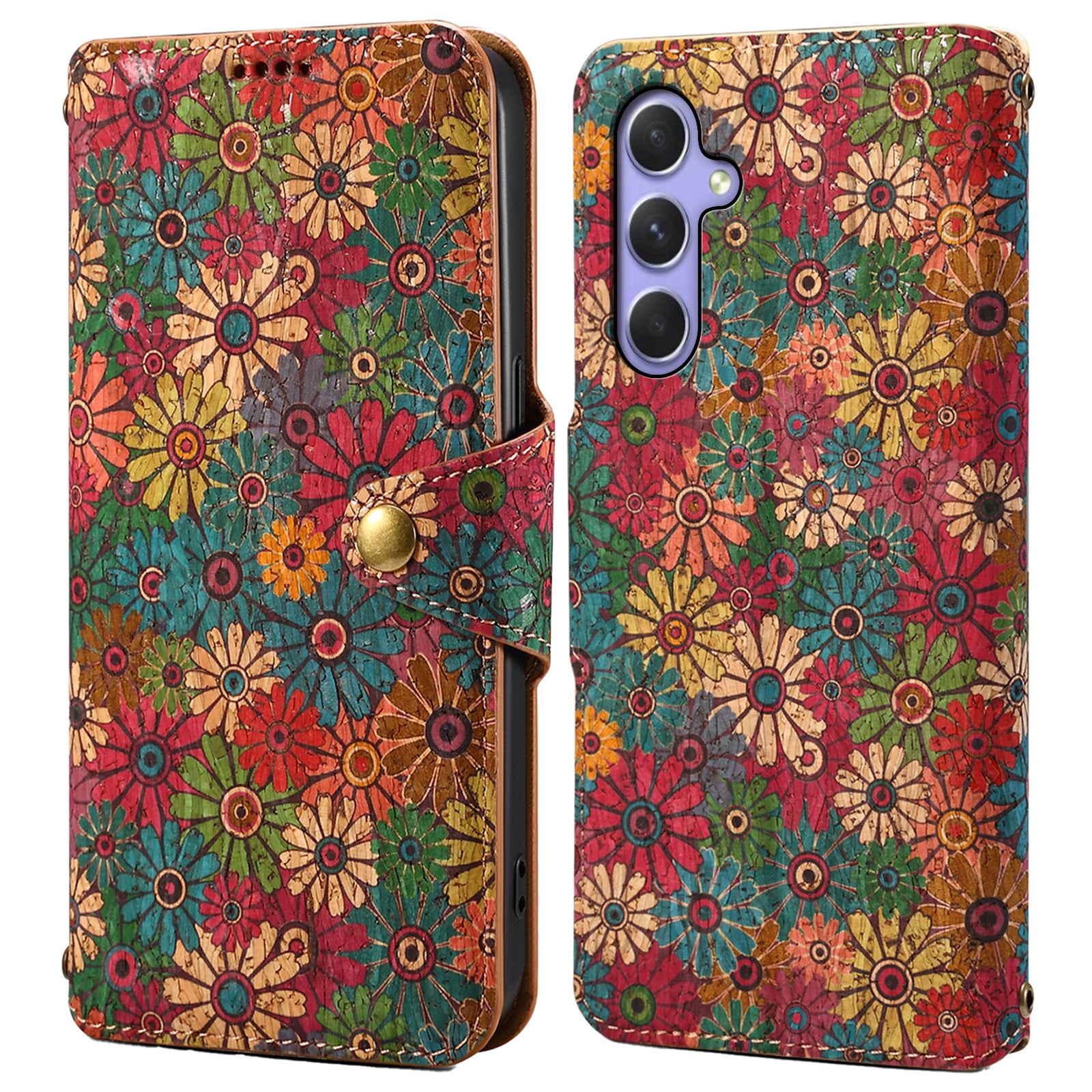 For Samsung Galaxy A54 5G Case Floral Pattern Flip Folio PU Leather Wallet Phone Cover