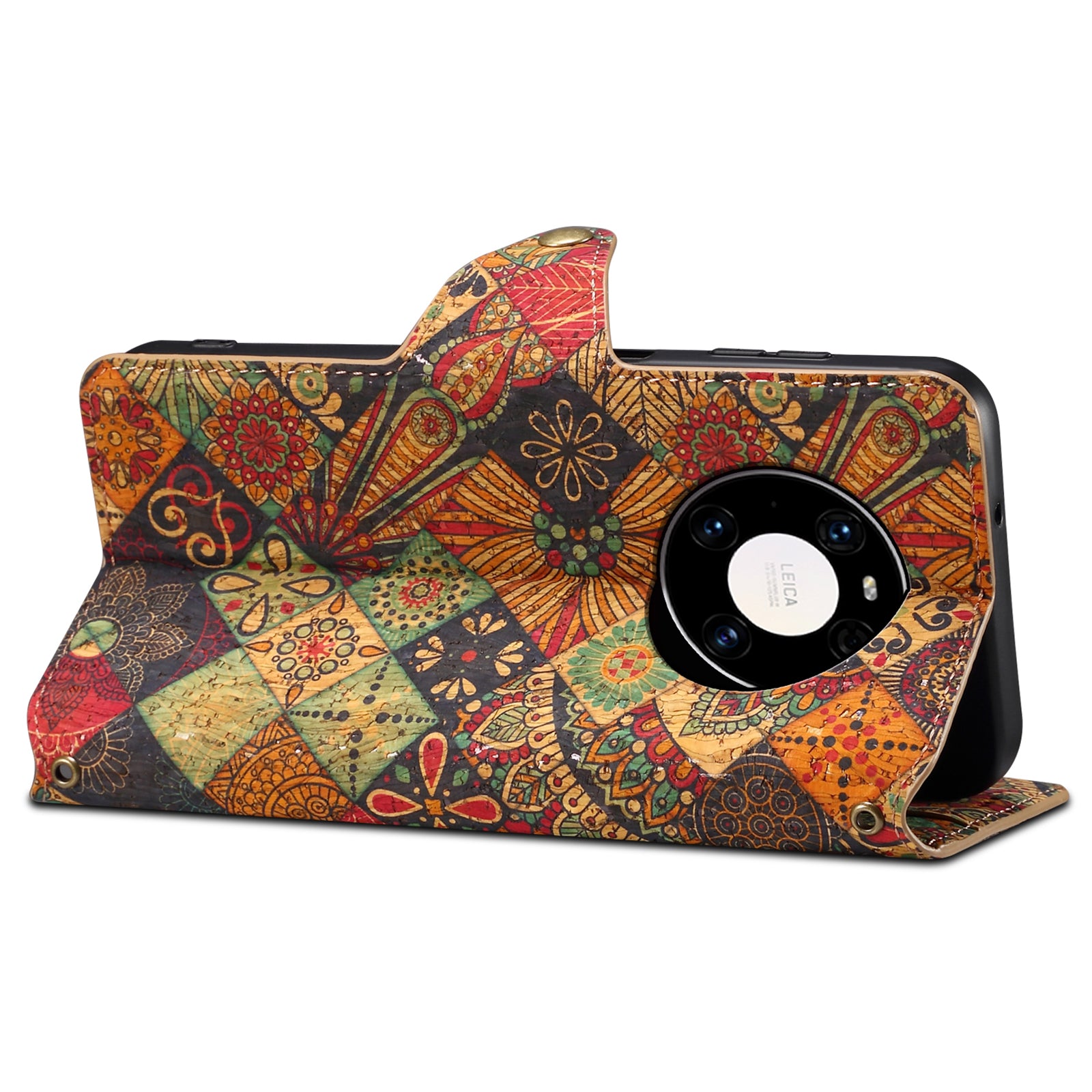 For Huawei Mate 40 Pro 5G / 40 Pro 4G Case Flower Printing Leather Wallet Phone Cover with Stand