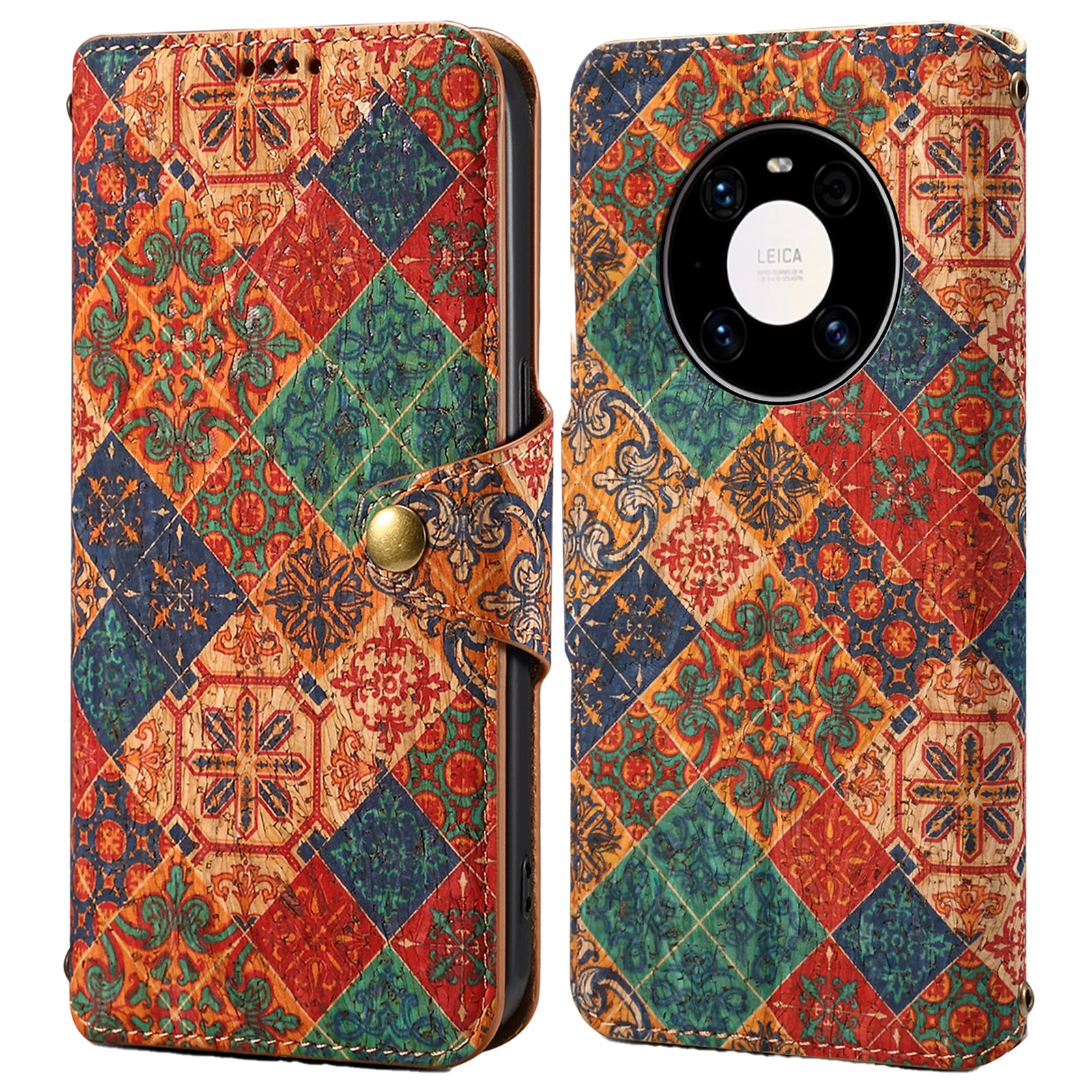 For Huawei Mate 40 Pro 5G / 40 Pro 4G Case Flower Printing Leather Wallet Phone Cover with Stand