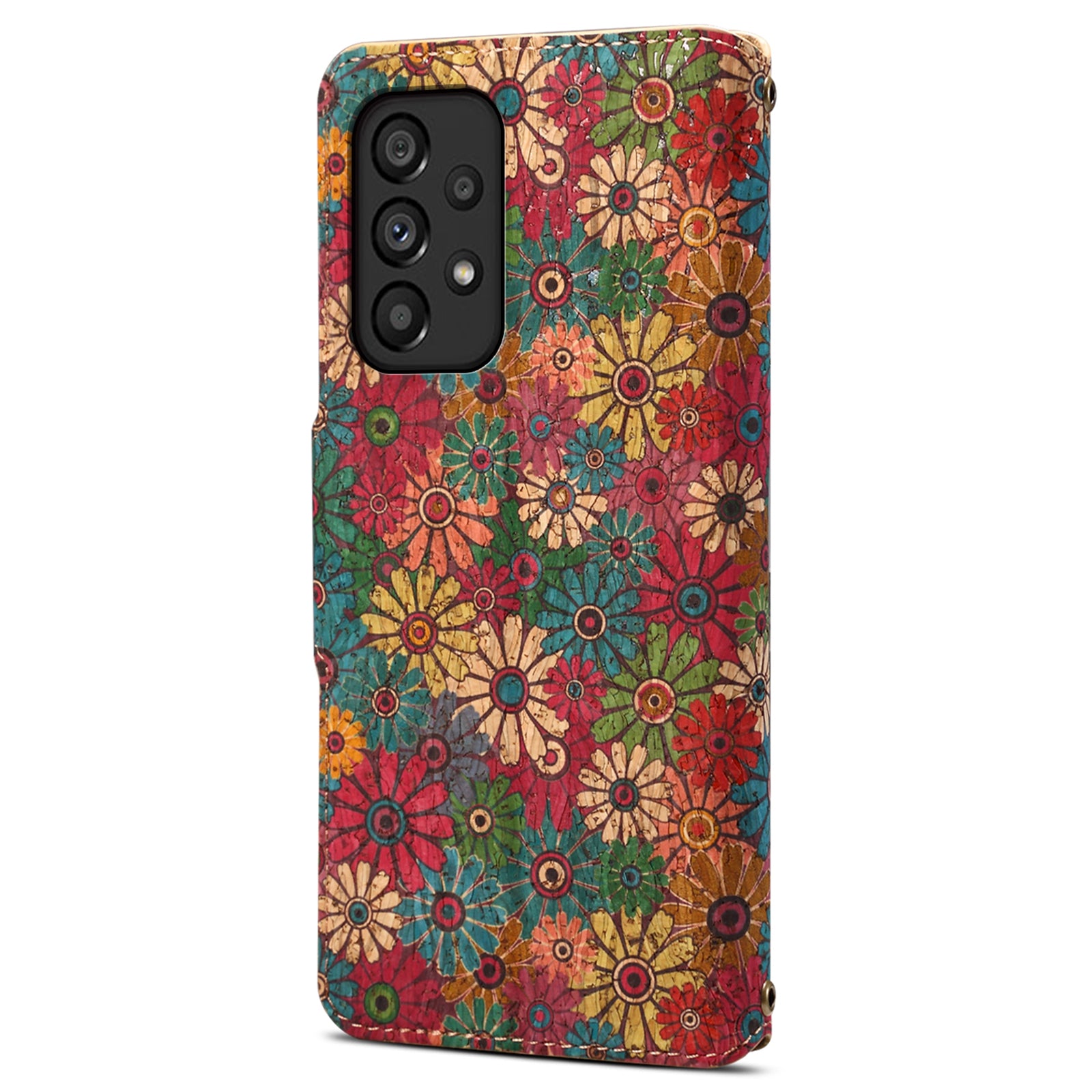For Samsung Galaxy A53 5G Case PU Leather Stand Flower Blossom Phone Cover
