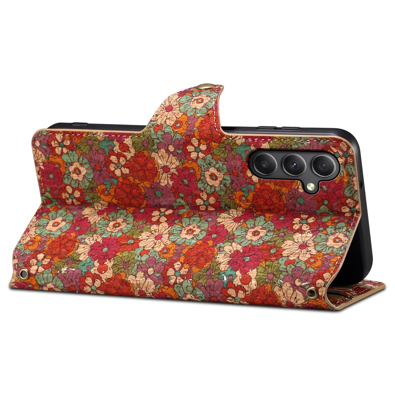 For Samsung Galaxy A34 5G Wallet Case Flower Printed Leather Flip Phone Cover