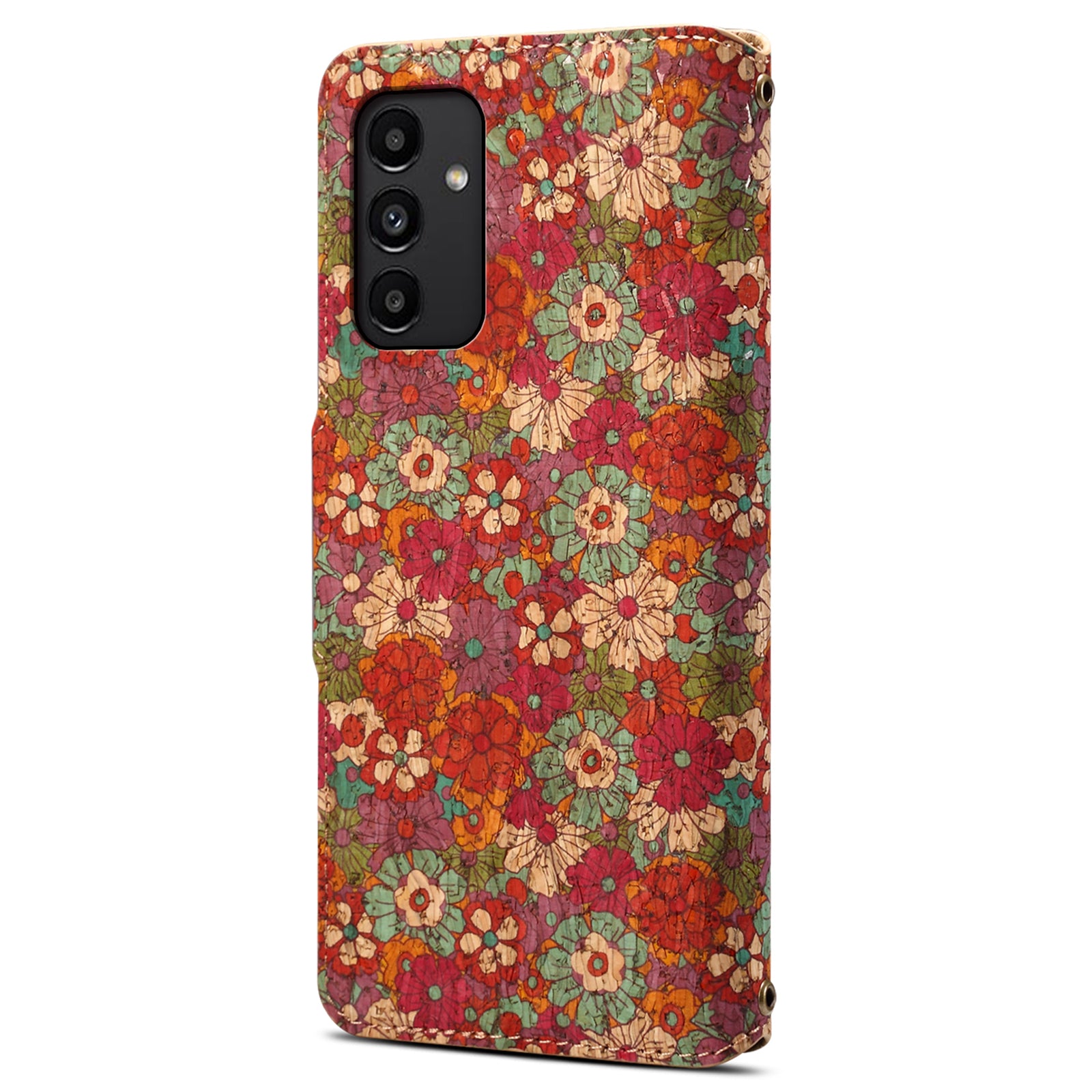 For Samsung Galaxy A13 5G Flower Phone Case Folding Stand Leather Phone Cover