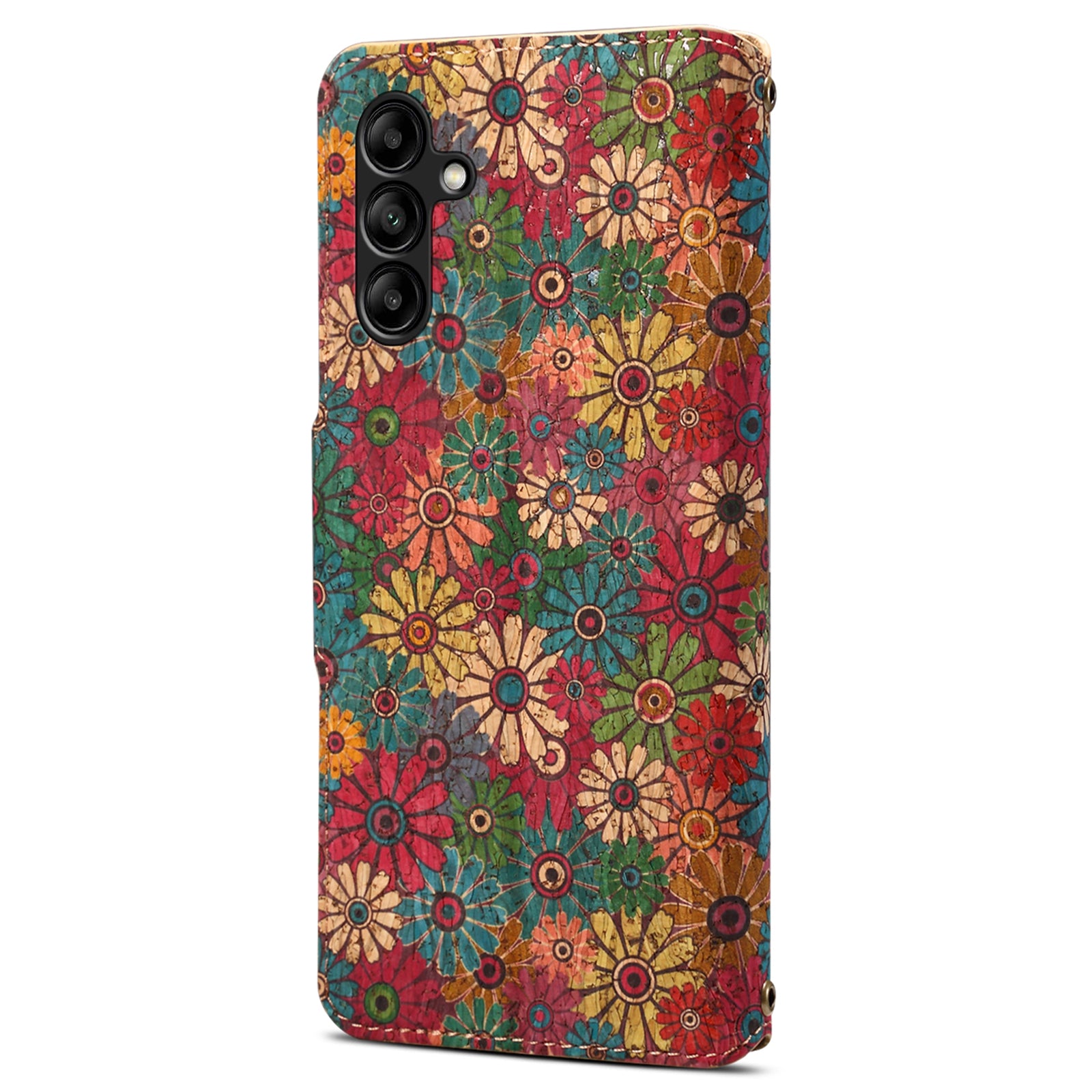 For Samsung Galaxy A05s 4G Case with Card Holder PU Leather Floral Protective Phone Cover