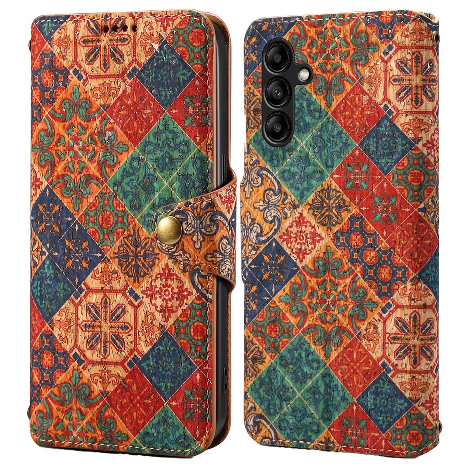 For Samsung Galaxy A05s 4G Case with Card Holder PU Leather Floral Protective Phone Cover