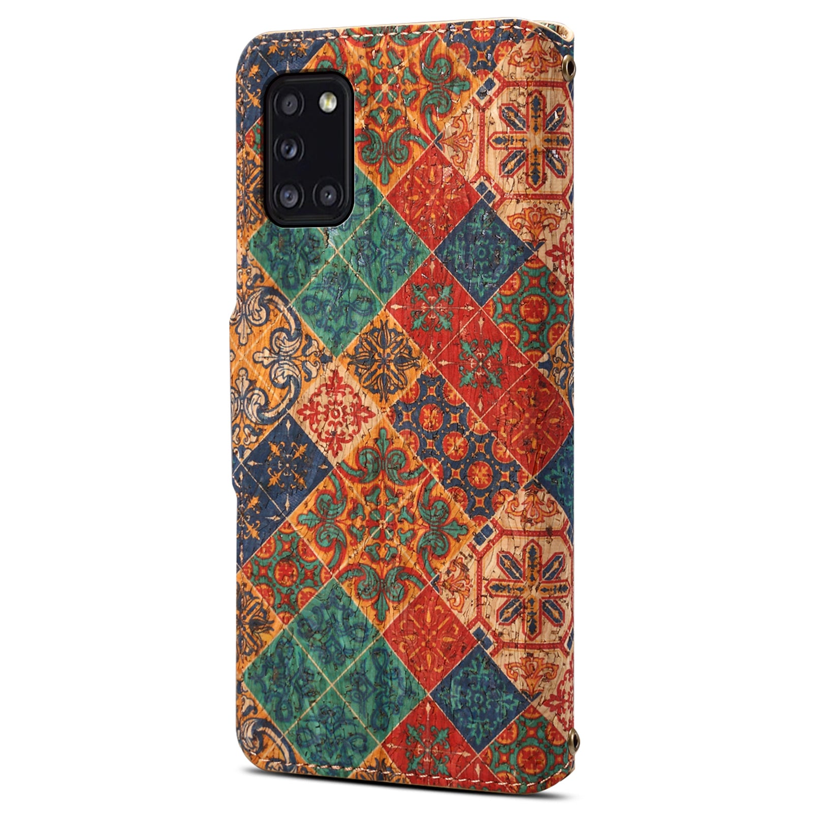 For Samsung Galaxy A31 Case Flower Pattern Folio PU Leather Dropproof Phone Cover