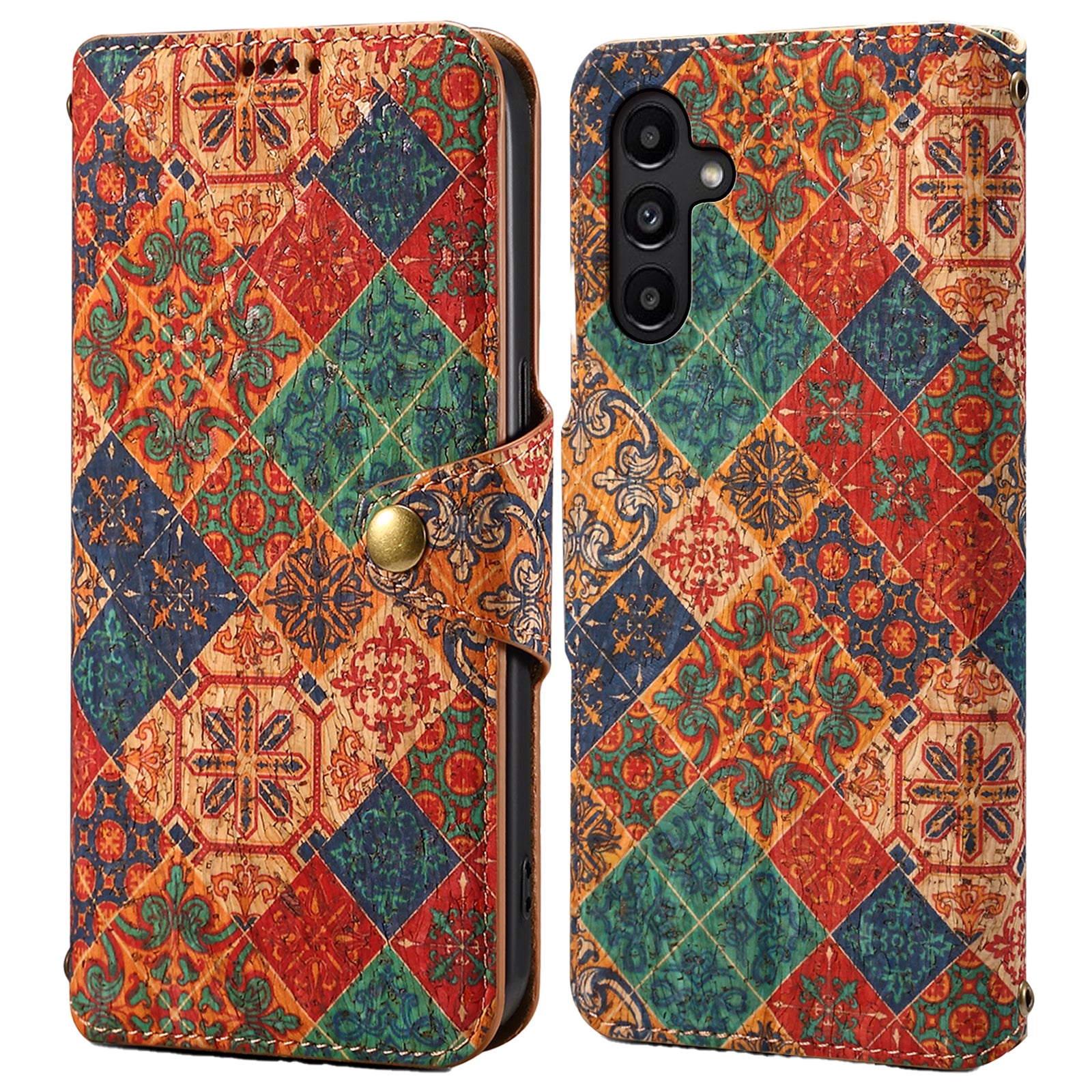 For Samsung Galaxy A14 5G / 4G Case Floral Design Leather Wallet Phone Case with Stand