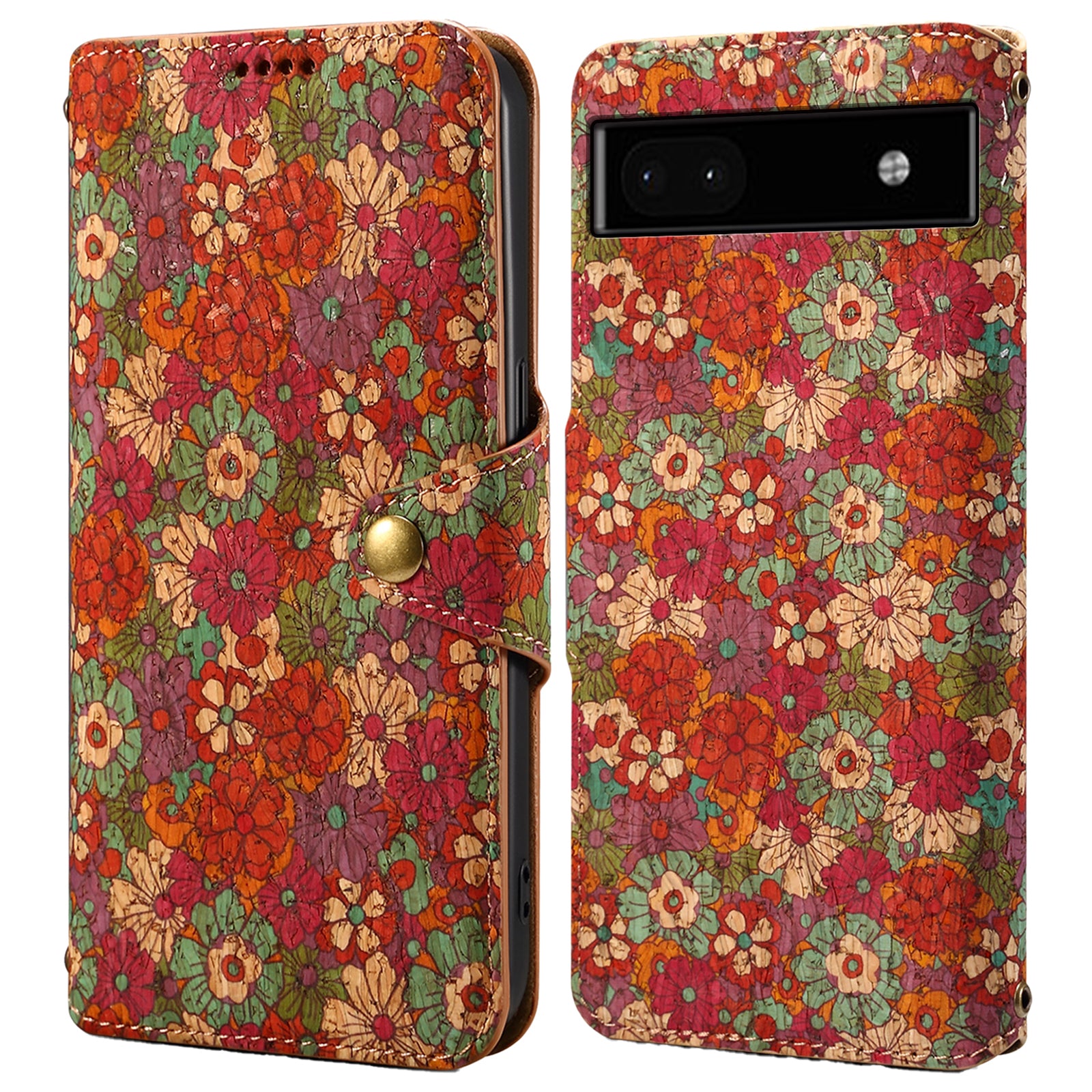 For Google Pixel 6a Wallet Case Pattern Printing Leather Phone Case with Stand