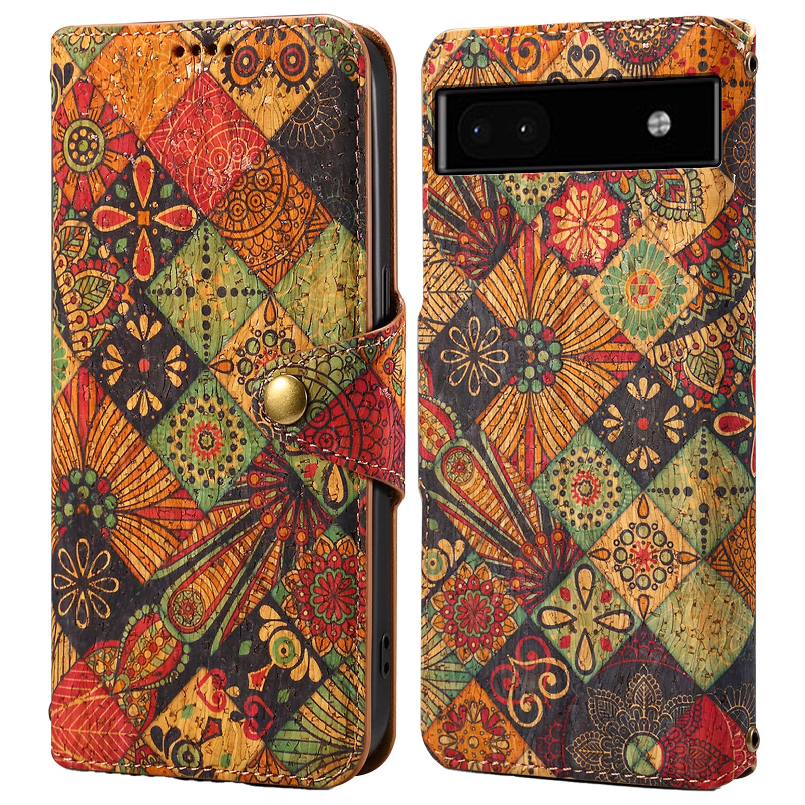 For Google Pixel 6a Wallet Case Pattern Printing Leather Phone Case with Stand