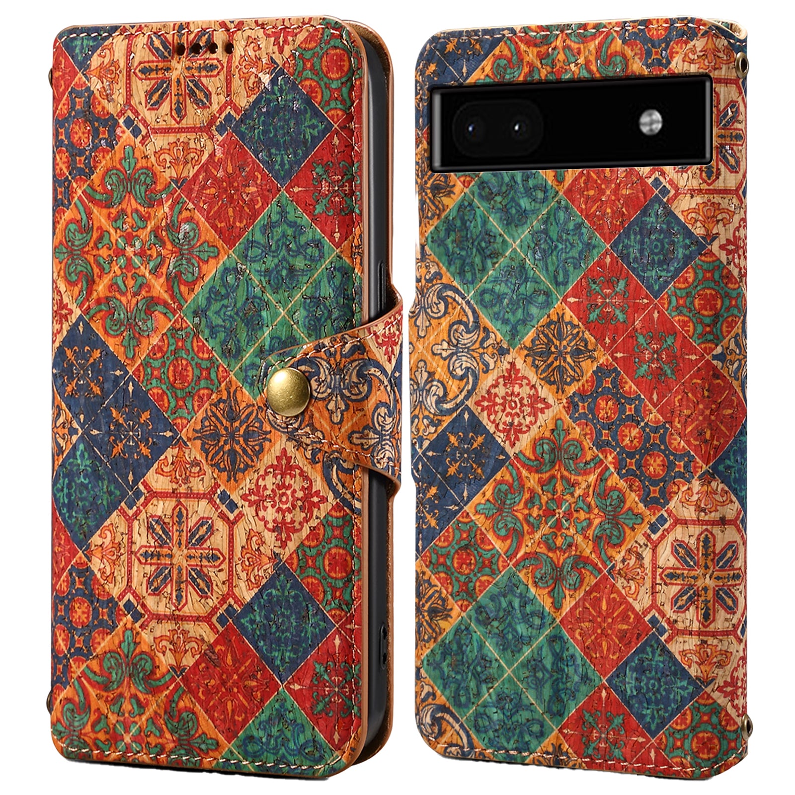 For Google Pixel 6a Wallet Case Pattern Printing Leather Phone Case with Stand
