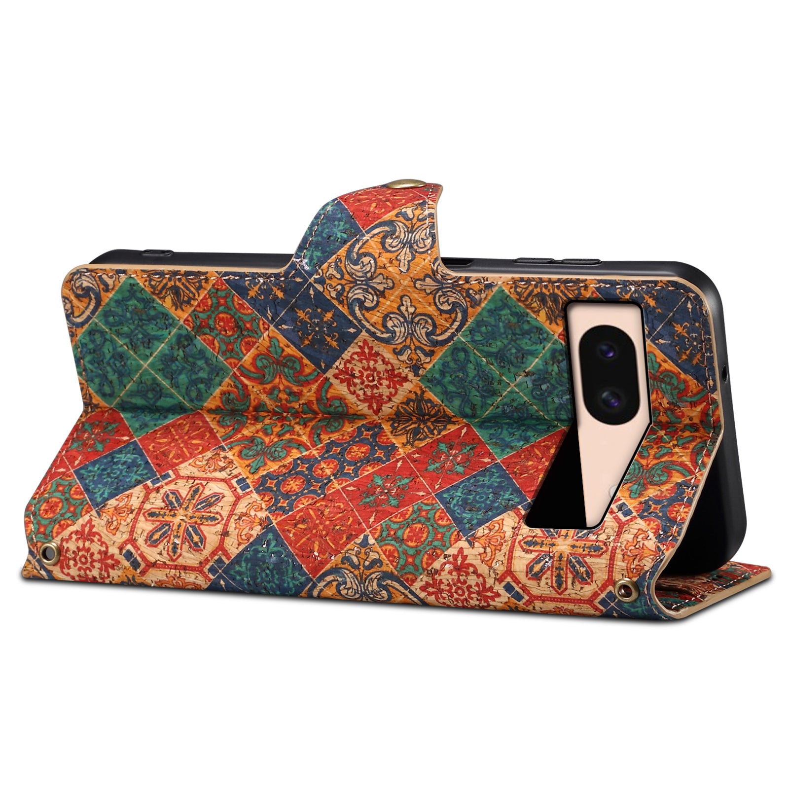 For Google Pixel 8a Leather Case Floral Printing Wallet Phone Cover with Stand