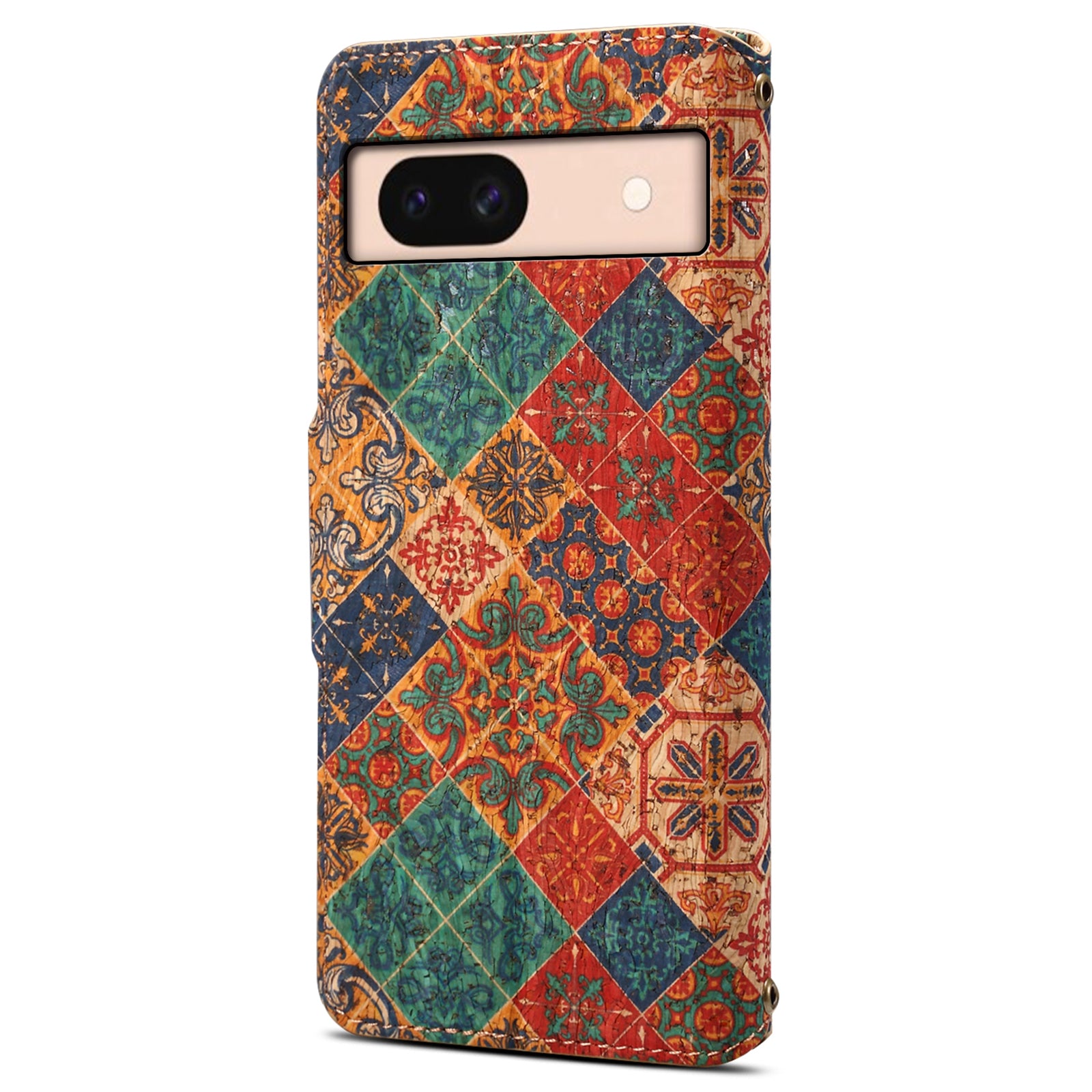 For Google Pixel 8a Leather Case Floral Printing Wallet Phone Cover with Stand