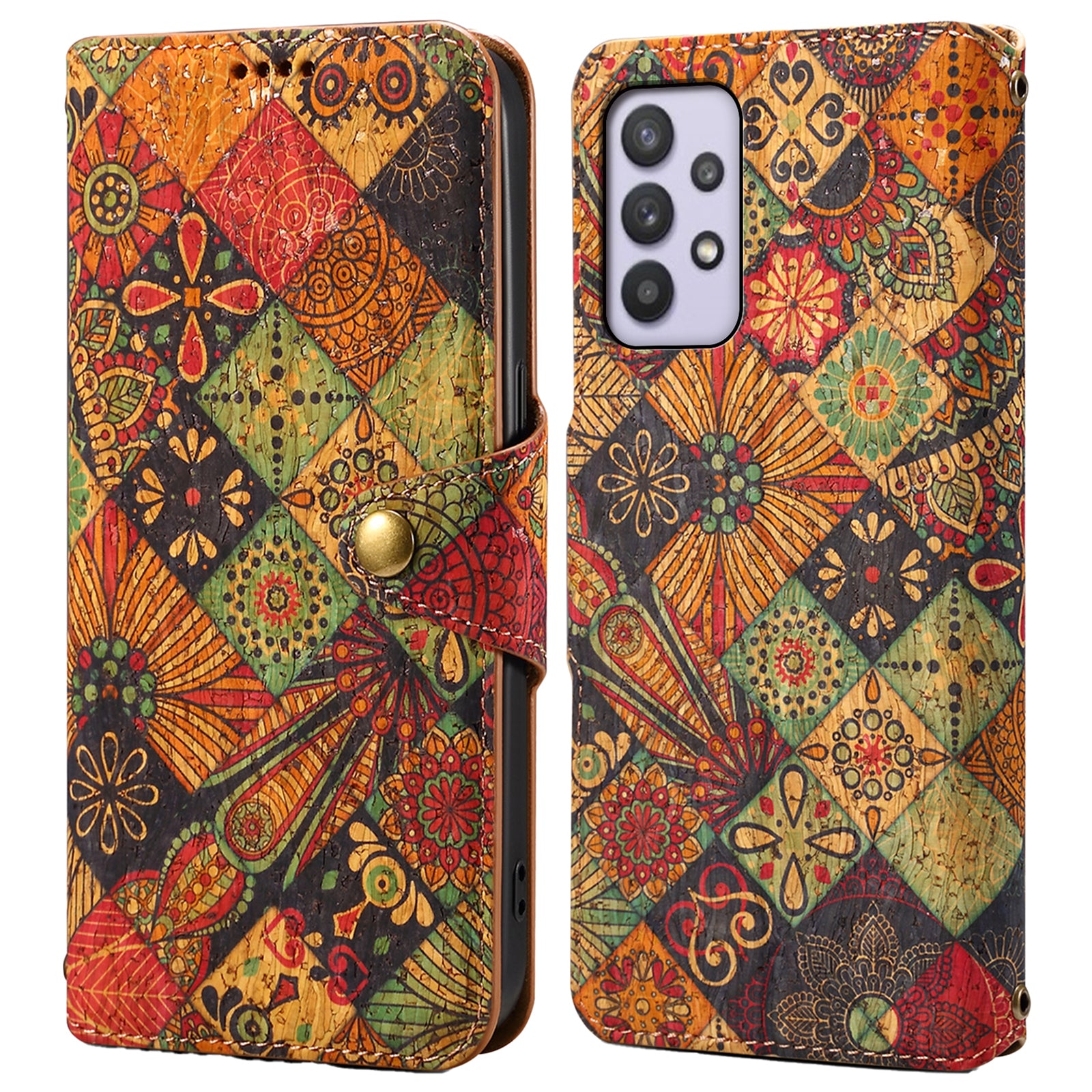 For Samsung Galaxy A32 5G / M32 5G Wallet Phone Case Pattern Printing Leather Flip Cover with Stand