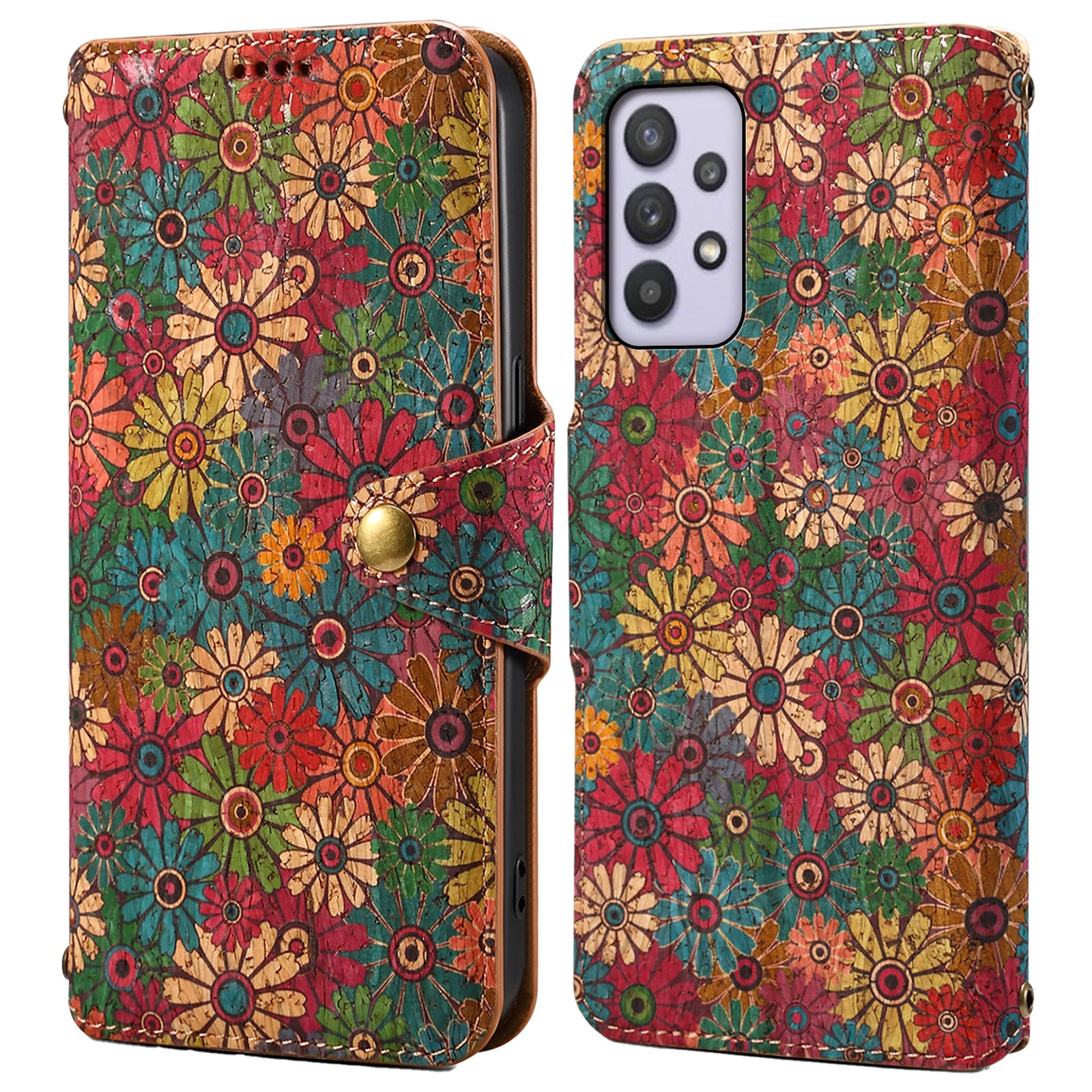 For Samsung Galaxy A32 5G / M32 5G Wallet Phone Case Pattern Printing Leather Flip Cover with Stand