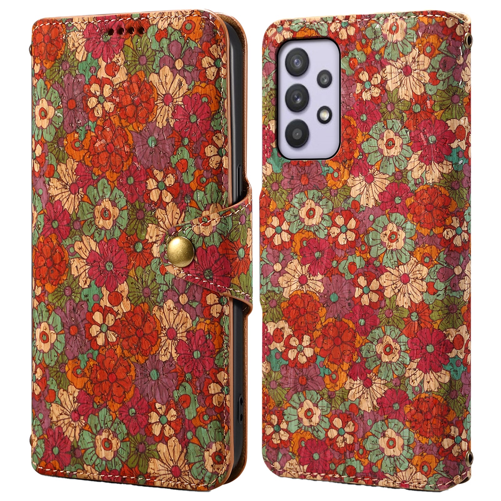 For Samsung Galaxy A32 5G / M32 5G Wallet Phone Case Pattern Printing Leather Flip Cover with Stand