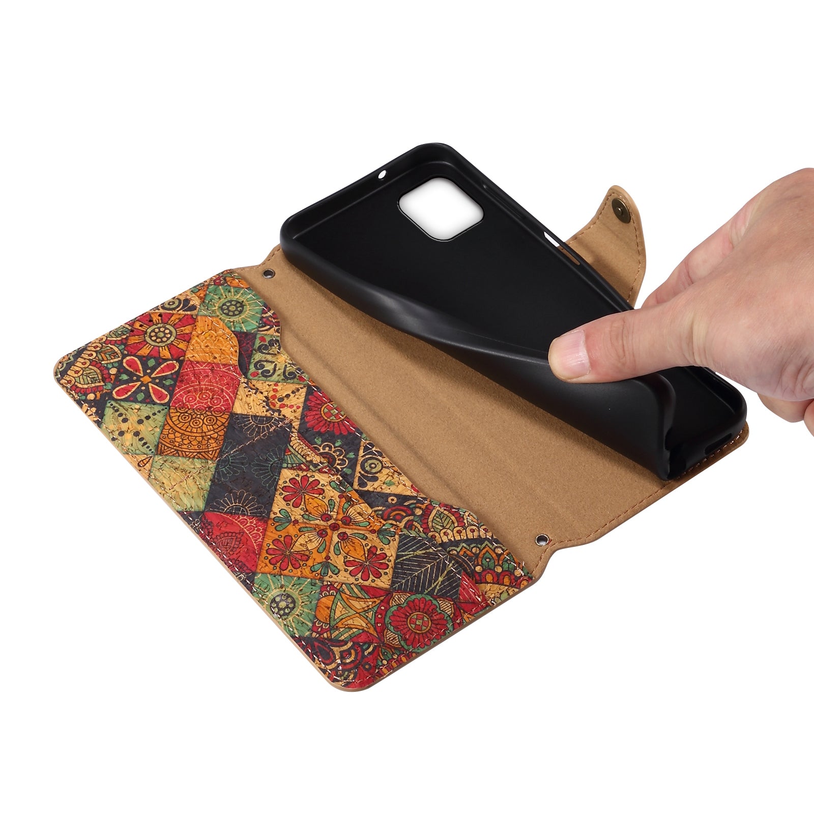 For Samsung Galaxy A22 5G (EU Version) Stand Case Flower Printing Leather Wallet Phone Cover
