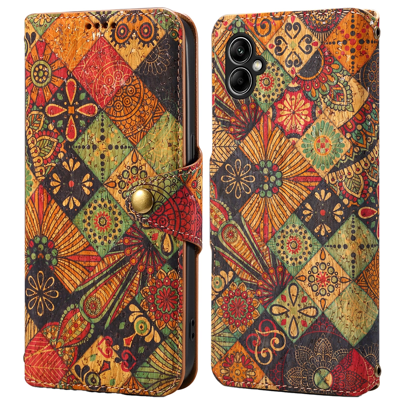 For Samsung Galaxy A05 4G Phone Case Floral Printing Wallet Leather Cover with Stand
