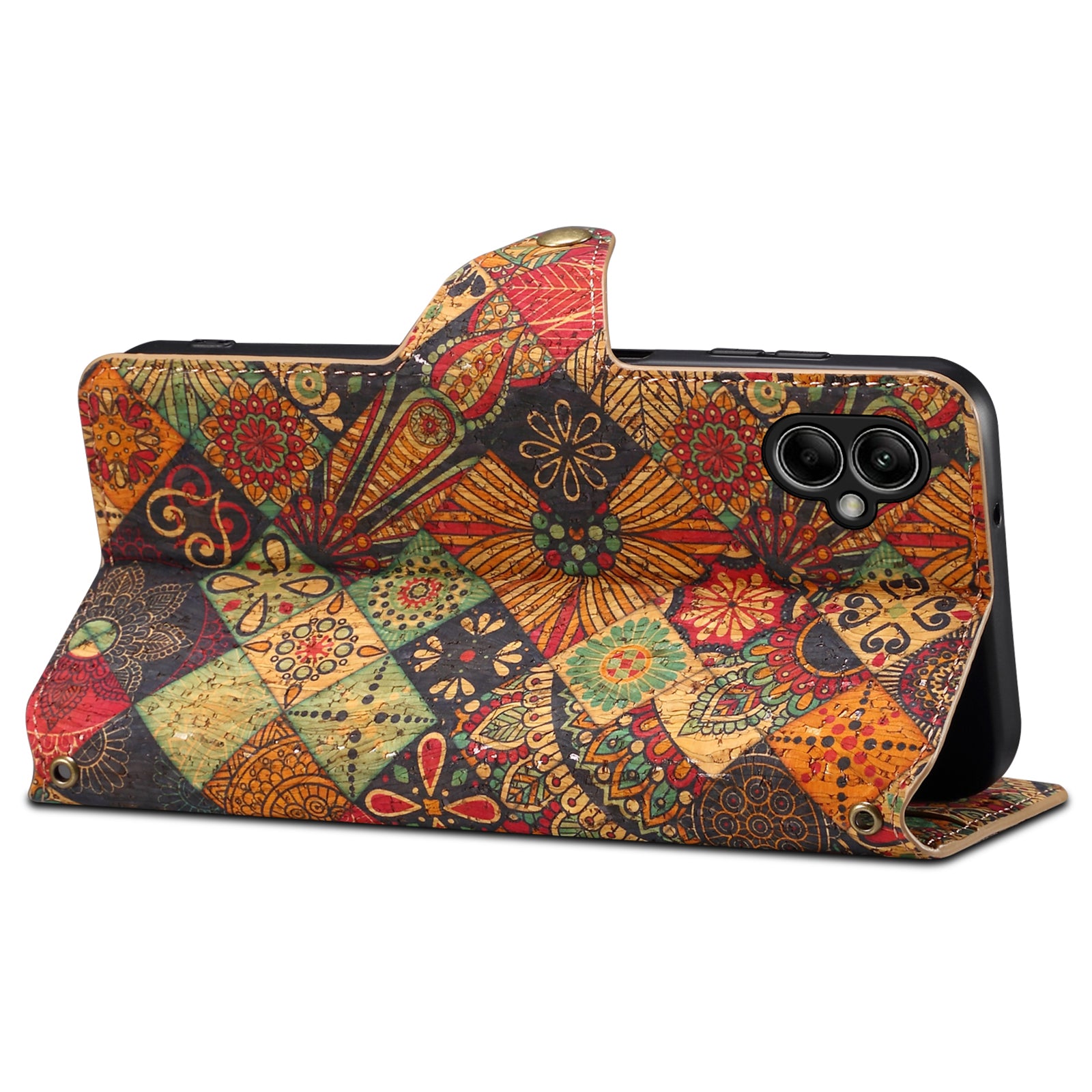 For Samsung Galaxy A05 4G Phone Case Floral Printing Wallet Leather Cover with Stand