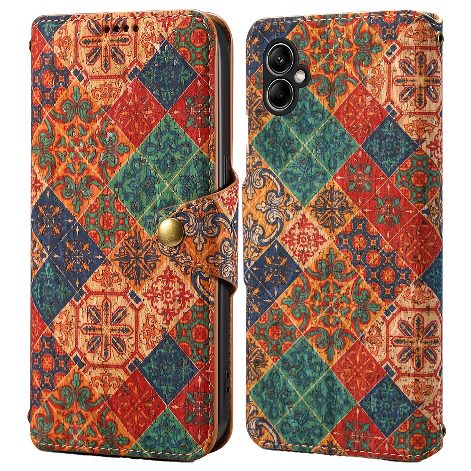 For Samsung Galaxy A05 4G Phone Case Floral Printing Wallet Leather Cover with Stand