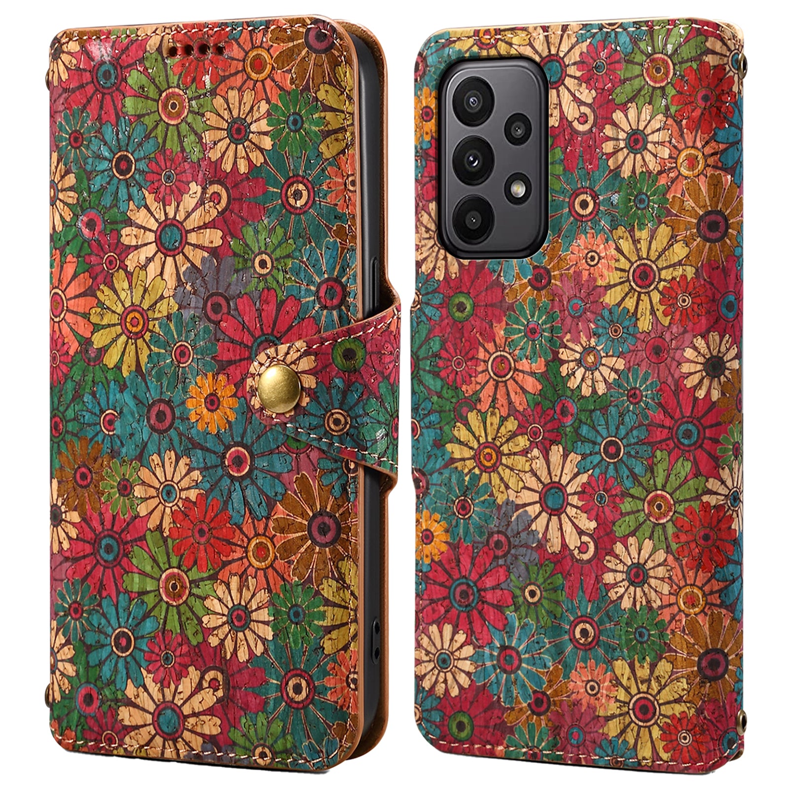 For Samsung Galaxy A23 5G (Global Version) / A23 4G Wallet Case Floral Printing Leather Phone Cover with Stand