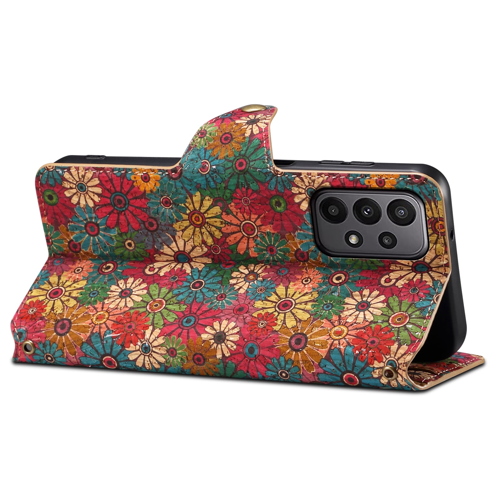 For Samsung Galaxy A23 5G (Global Version) / A23 4G Wallet Case Floral Printing Leather Phone Cover with Stand
