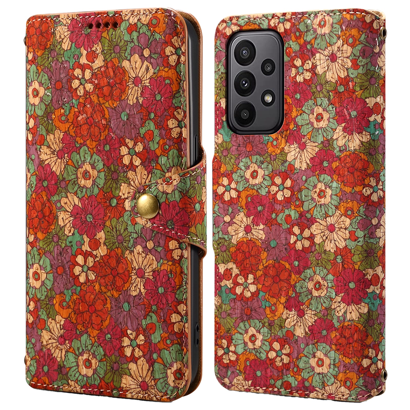 For Samsung Galaxy A23 5G (Global Version) / A23 4G Wallet Case Floral Printing Leather Phone Cover with Stand