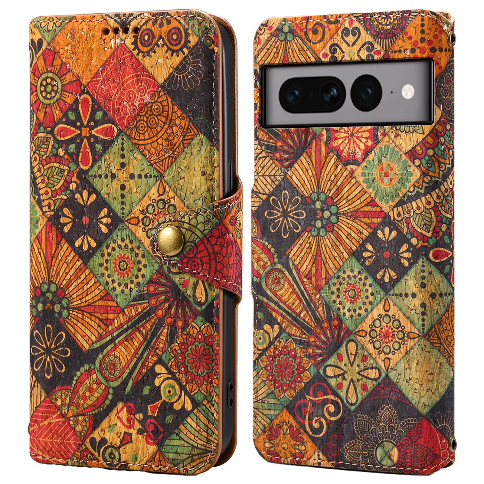 For Google Pixel 7 Pro 5G Phone Case Pattern Printing Leather Flip Cover with Wallet