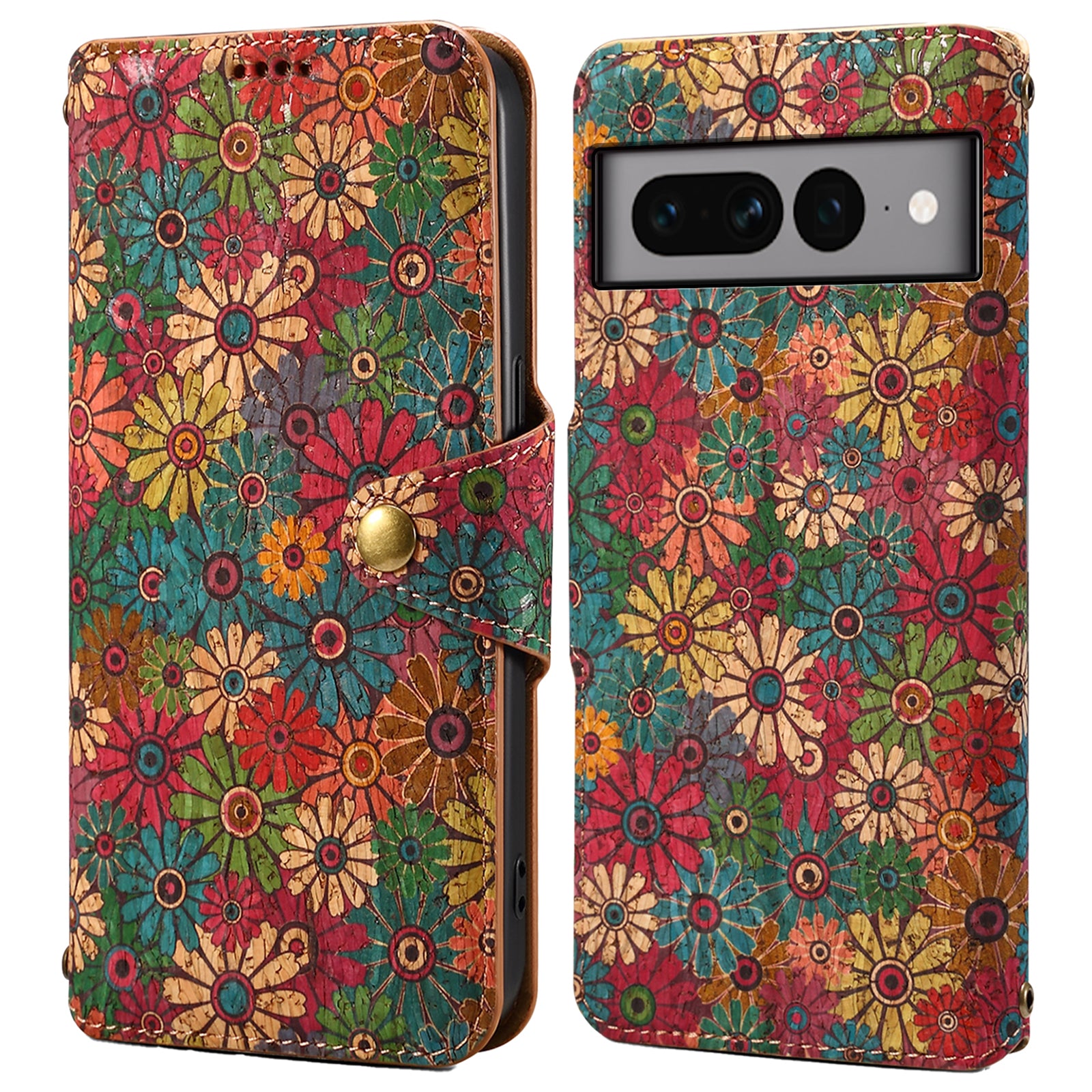 For Google Pixel 7 Pro 5G Phone Case Pattern Printing Leather Flip Cover with Wallet