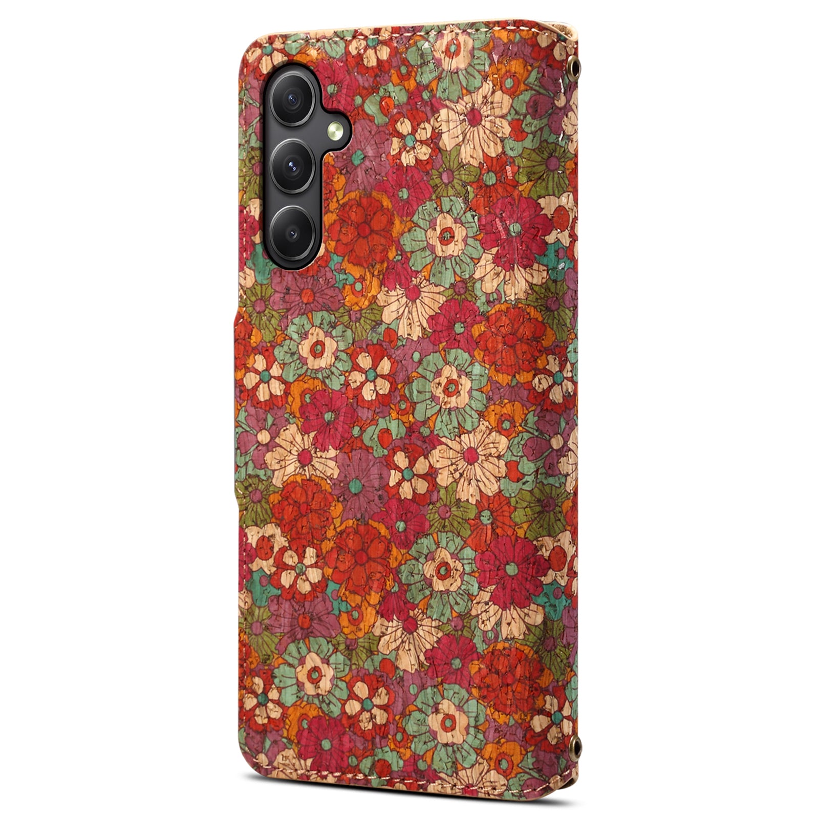 For Samsung Galaxy A24 4G (162.1 x 77.6 x 8.3mm) Wallet Phone Case Floral Printing Stand Leather Flip Cover