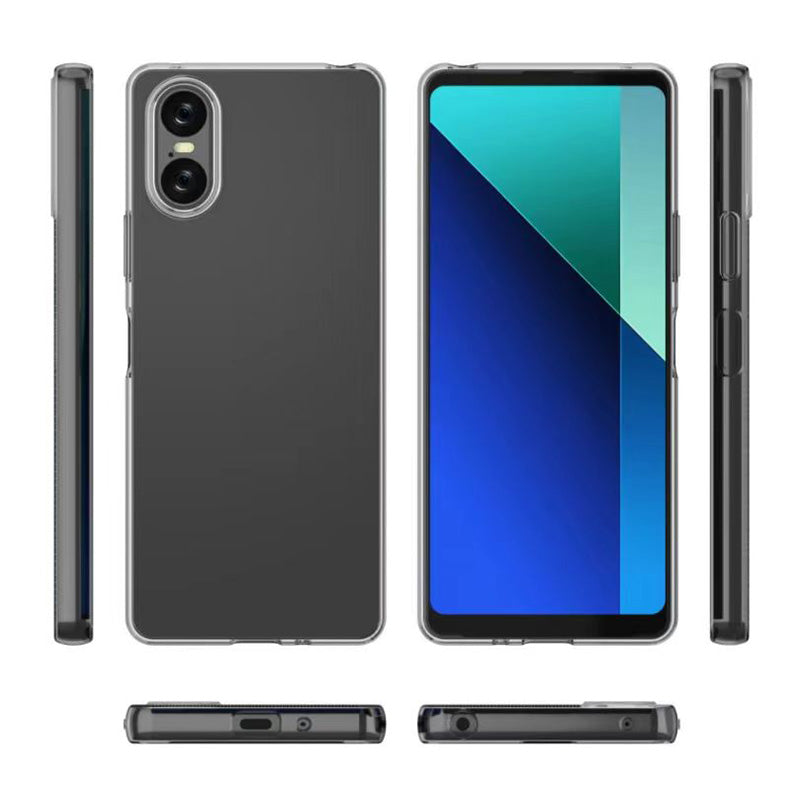 For Sony Xperia 5 VI Case Glossy TPU Watermark-Free Clear Back Cover